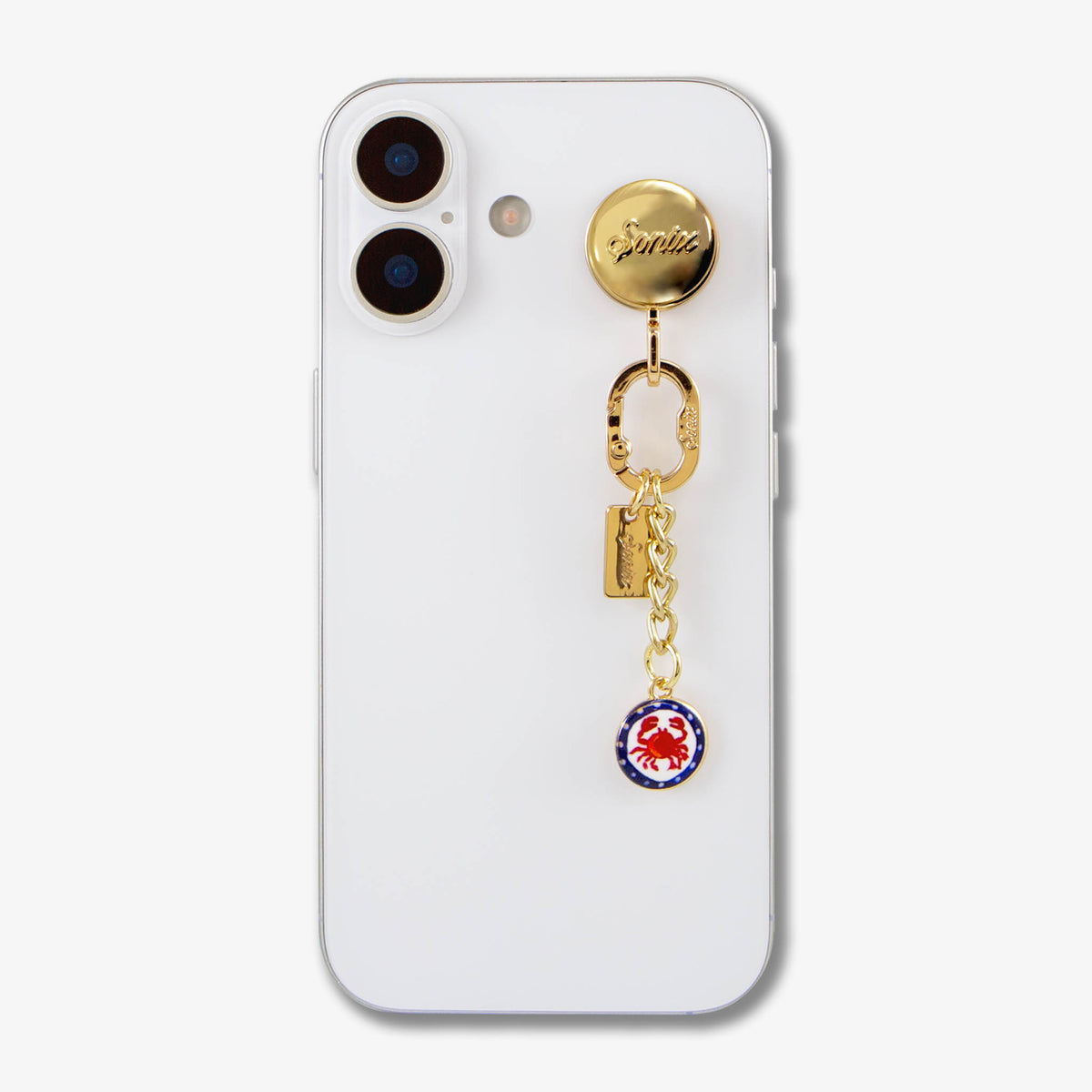 Adhesive Phone Hooks with Charms - Crab