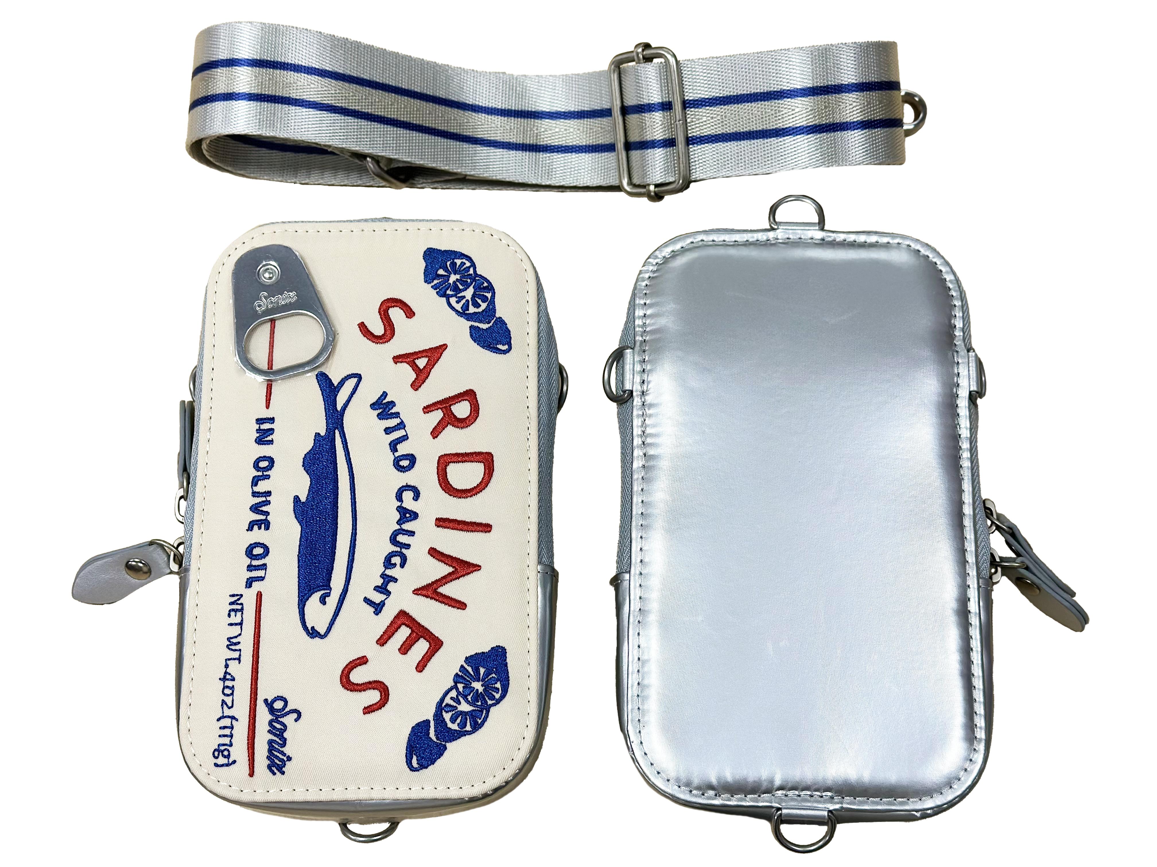Sardines Universal Crossbody Phone Pouch - Cream