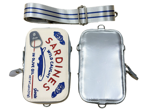 Sardines Universal Crossbody Phone Pouch - Cream