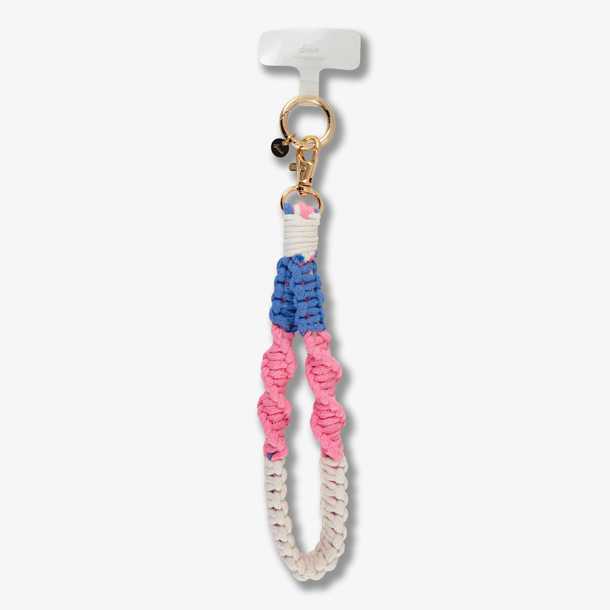 Crochet Twist Pink Phone Wristlet