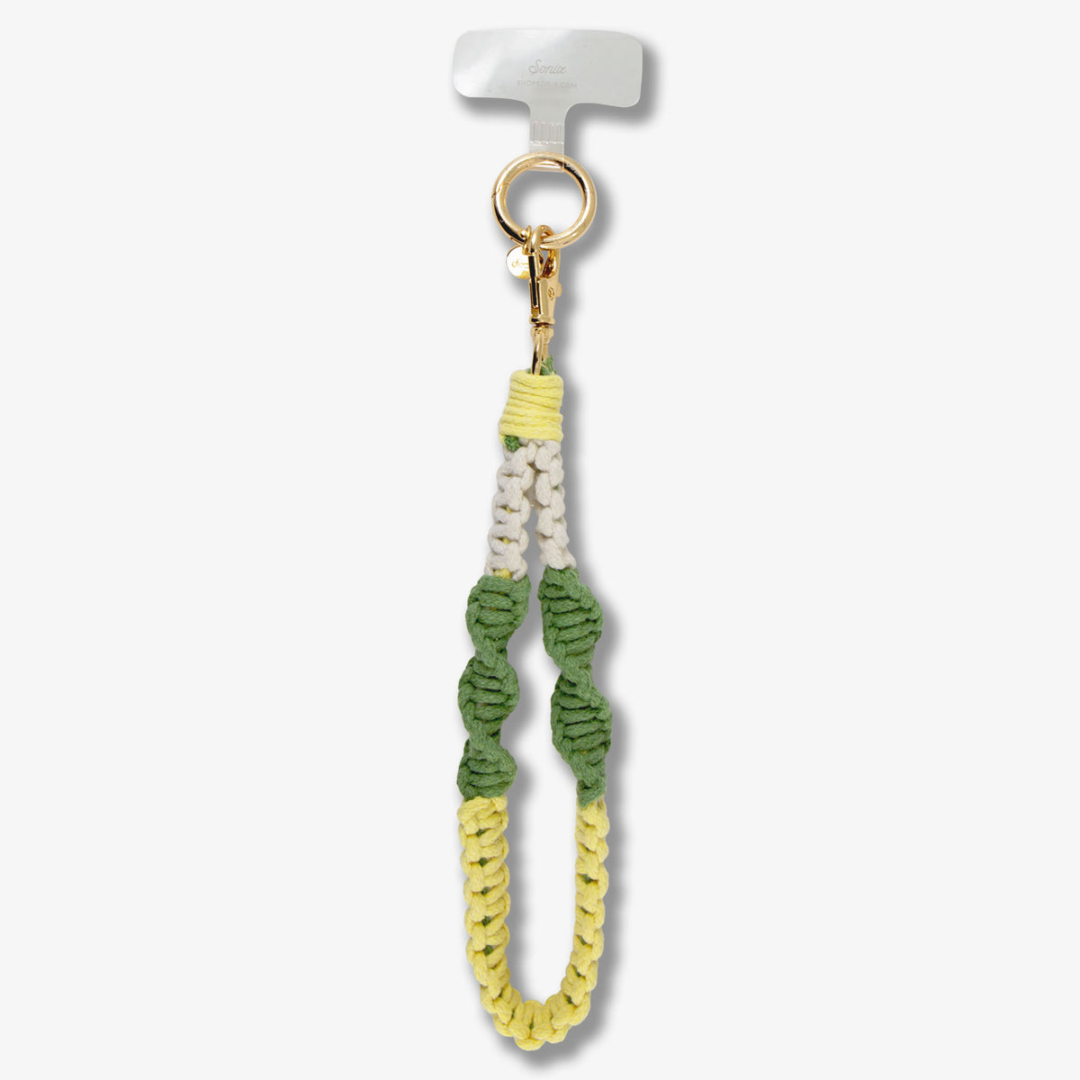 Crochet Twist Yellow Phone Wristlet