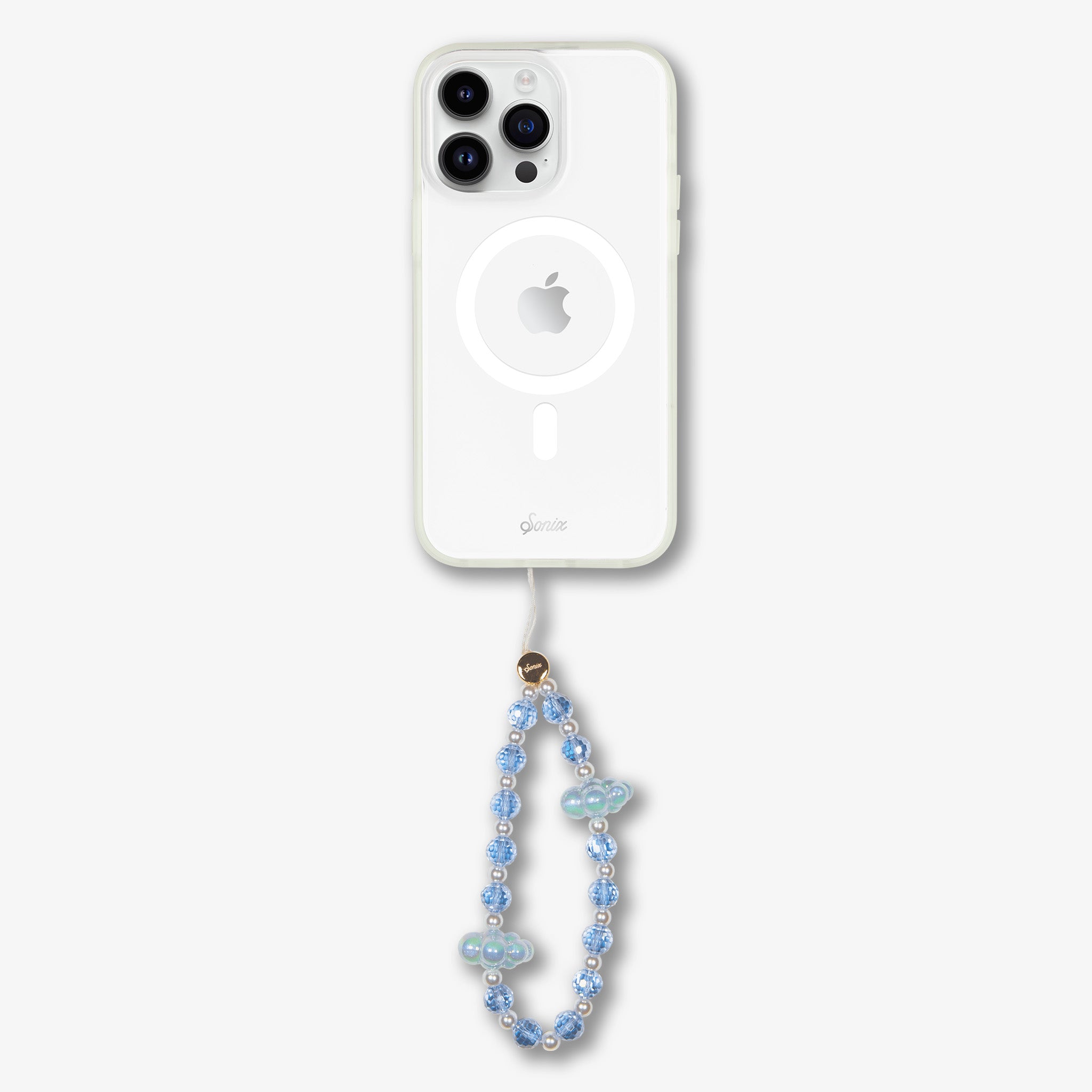 Beaded Phone Charm - Daydream Blue