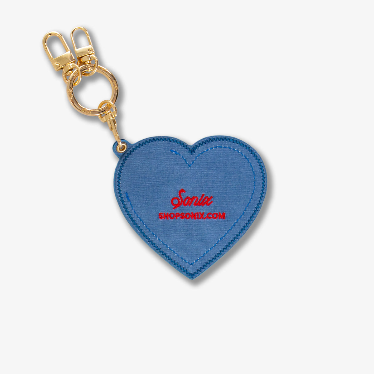 Smart Tracker Keychain - Denim Roses