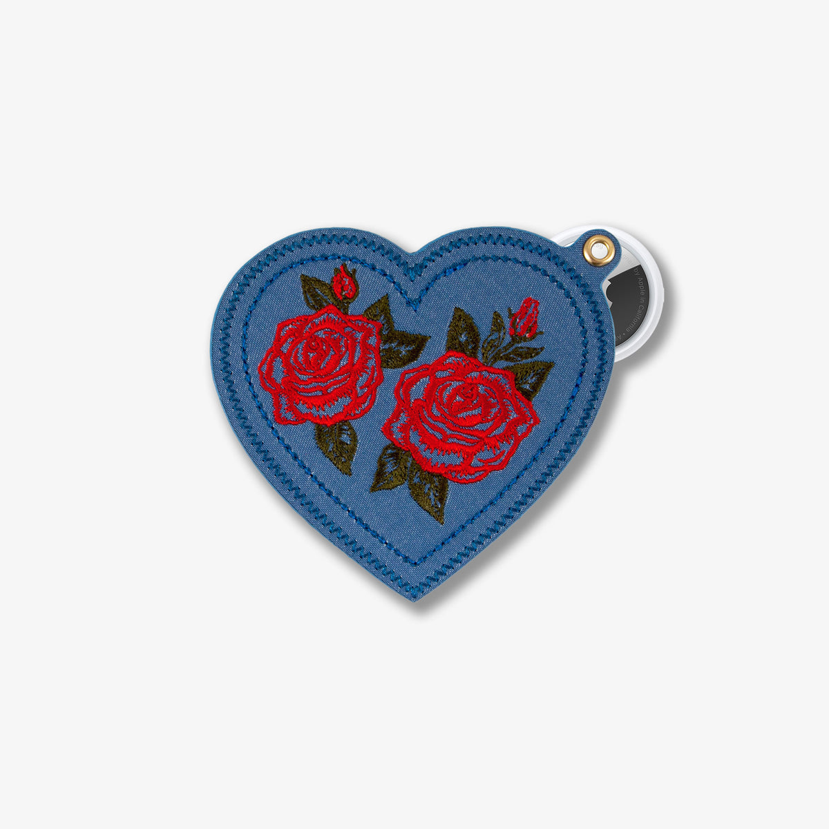 Smart Tracker Keychain - Denim Roses