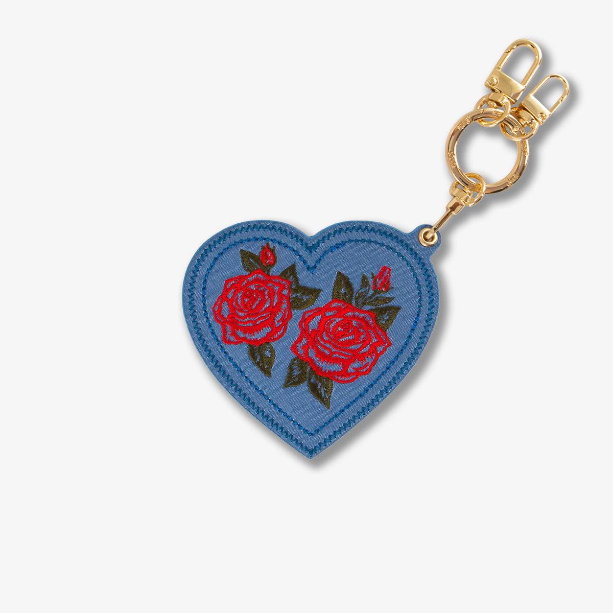 Smart Tracker Keychain - Denim Roses