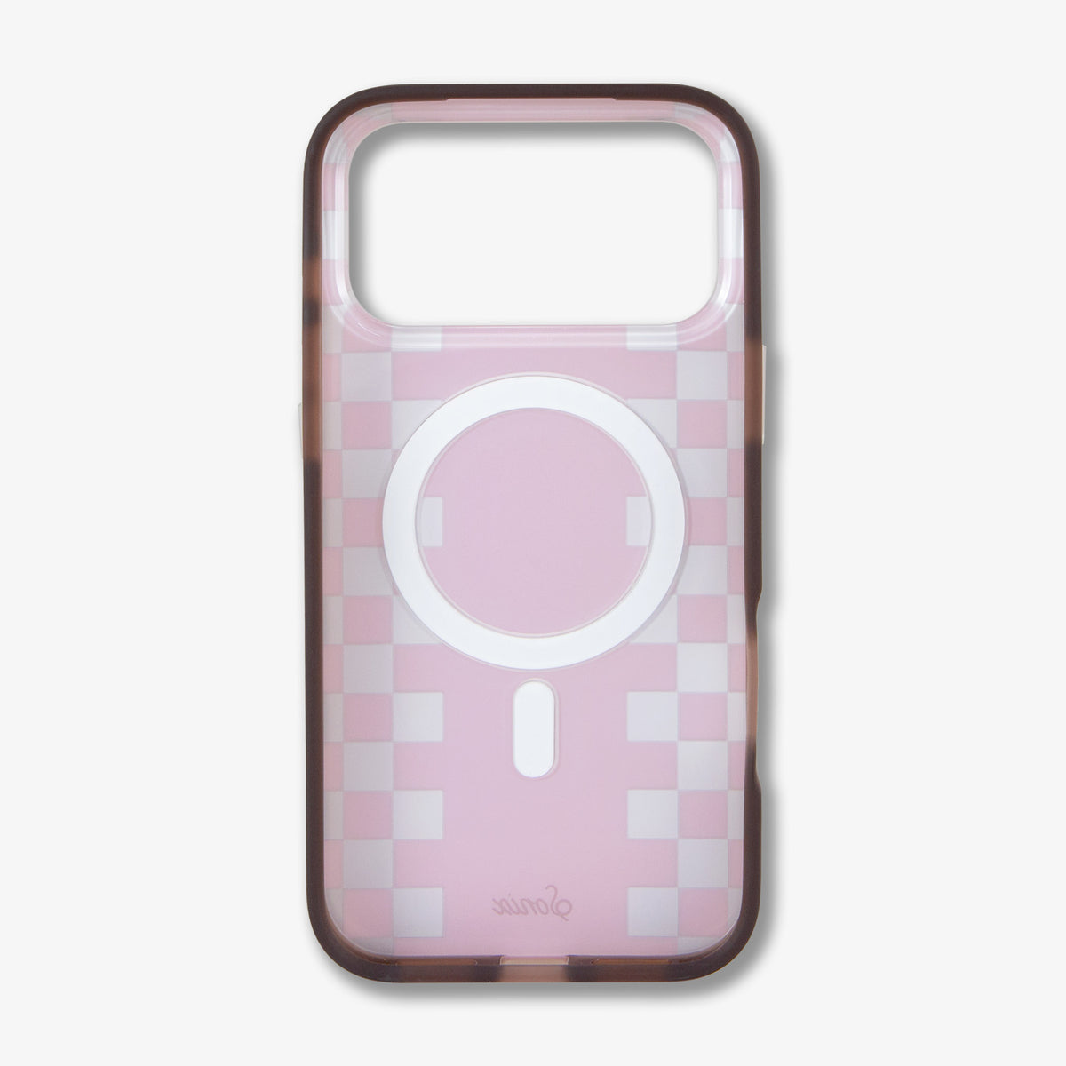 Diner Check Pink / Cognac MagSafe® Compatible iPhone Case