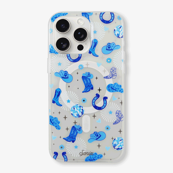 Disco Cowgirl Blue MagSafe® Compatible iPhone Case | Sonix Disco Cowgirl Blue MagSafe® Compatible iPhone Case | Sonix