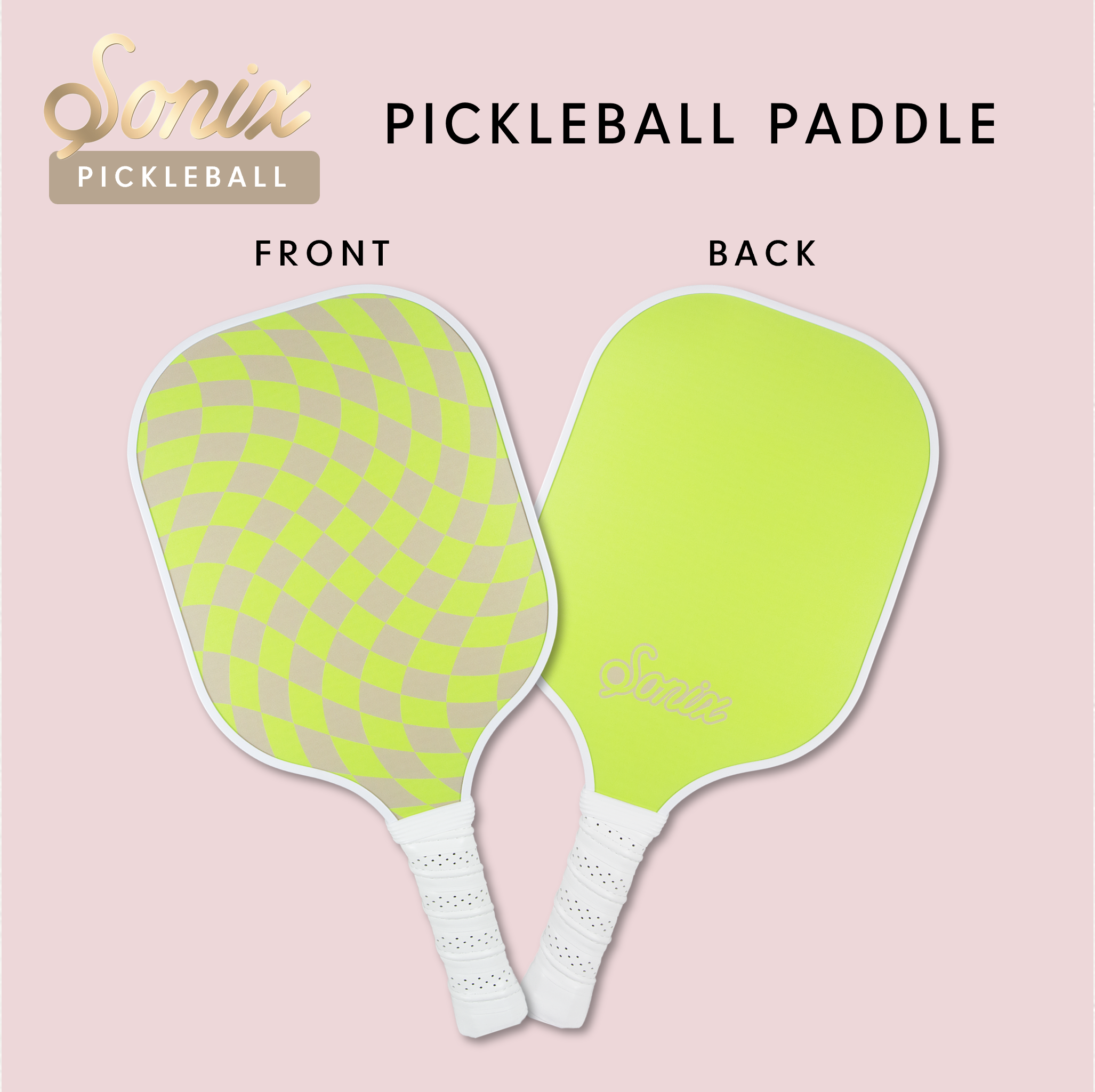 Single Pickleball Paddle - Checkmate Green