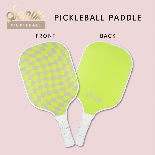 Single Pickleball Paddle - Checkmate Green