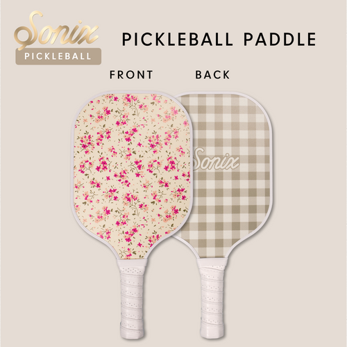 Single Pickleball Paddle - Cottage Floral