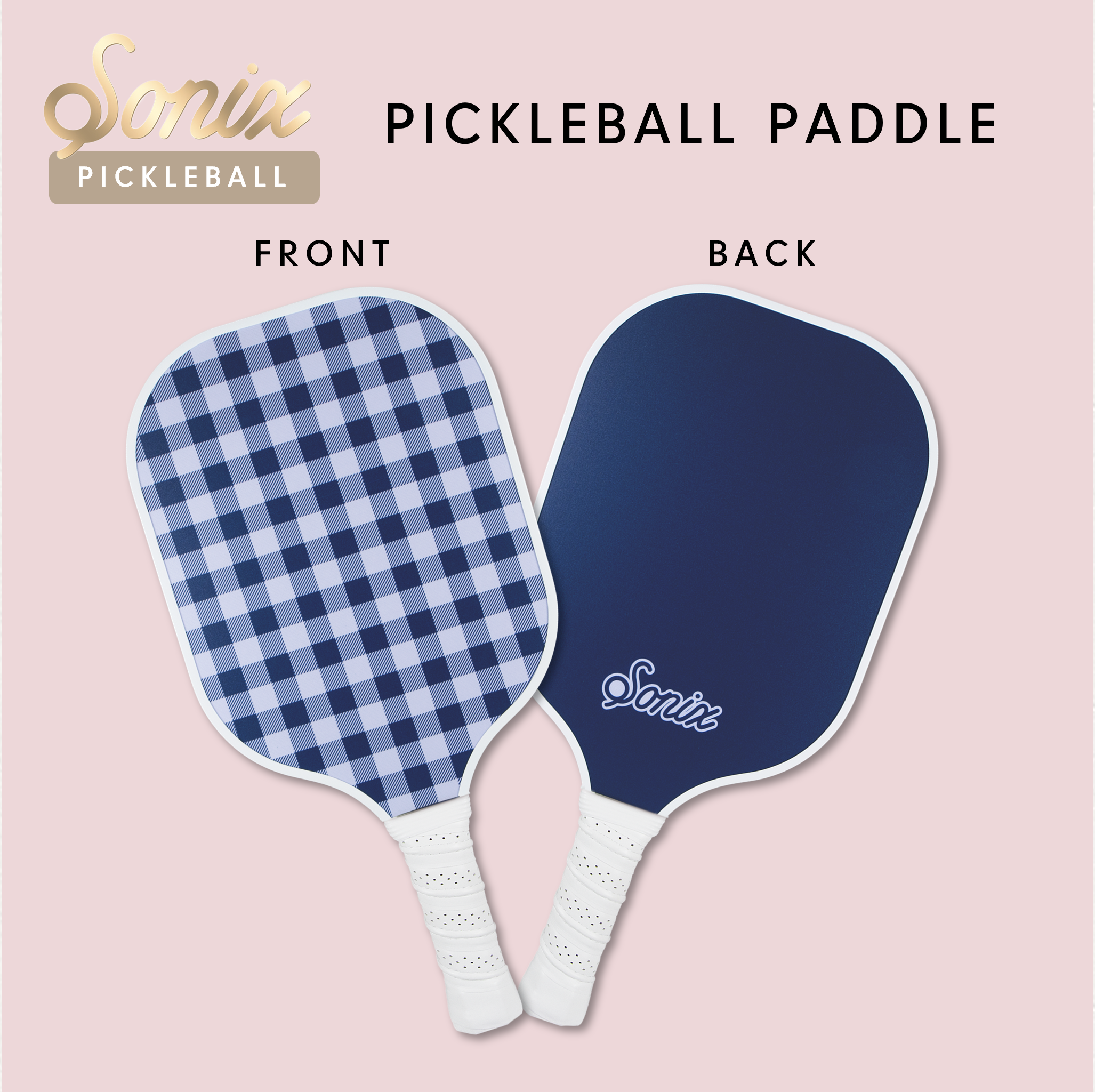 Single Pickleball Paddle - Navy Blue