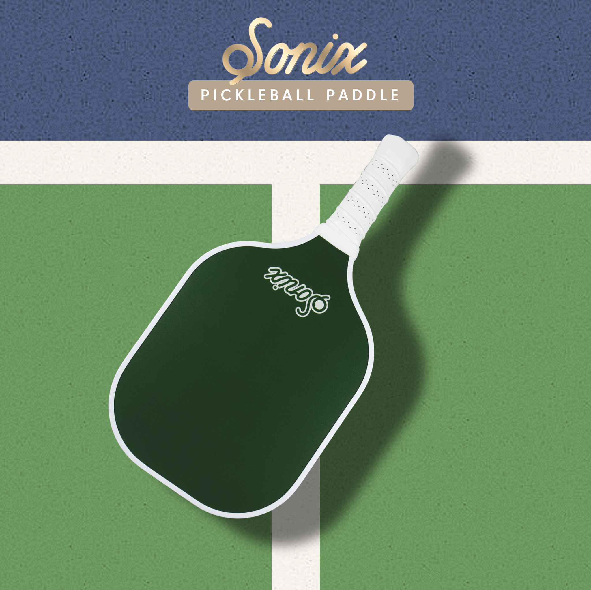Single Pickleball Paddle - Forest Green
