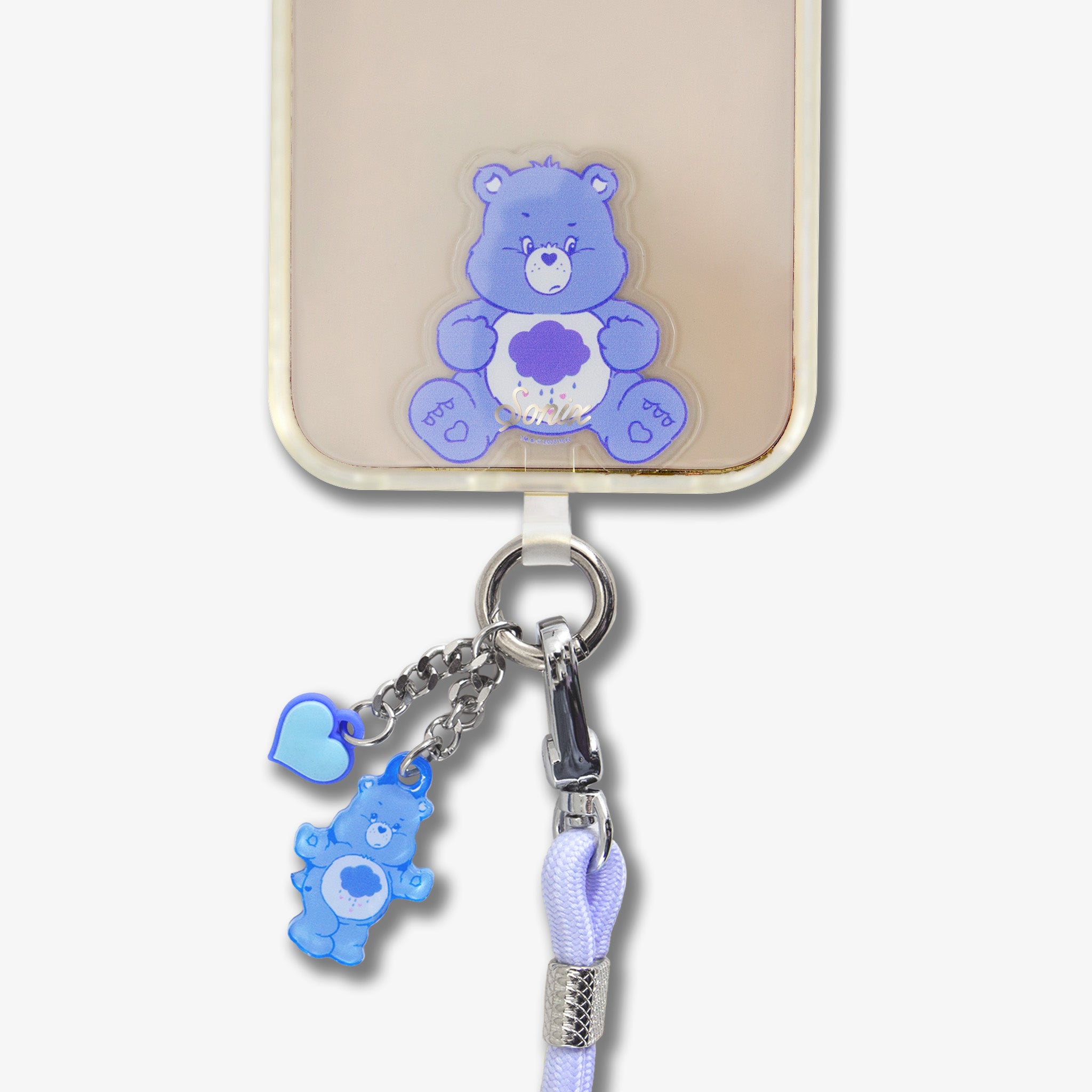 Care Bears™ Crossbody Phone Strap with Charms - Grumpy Bear