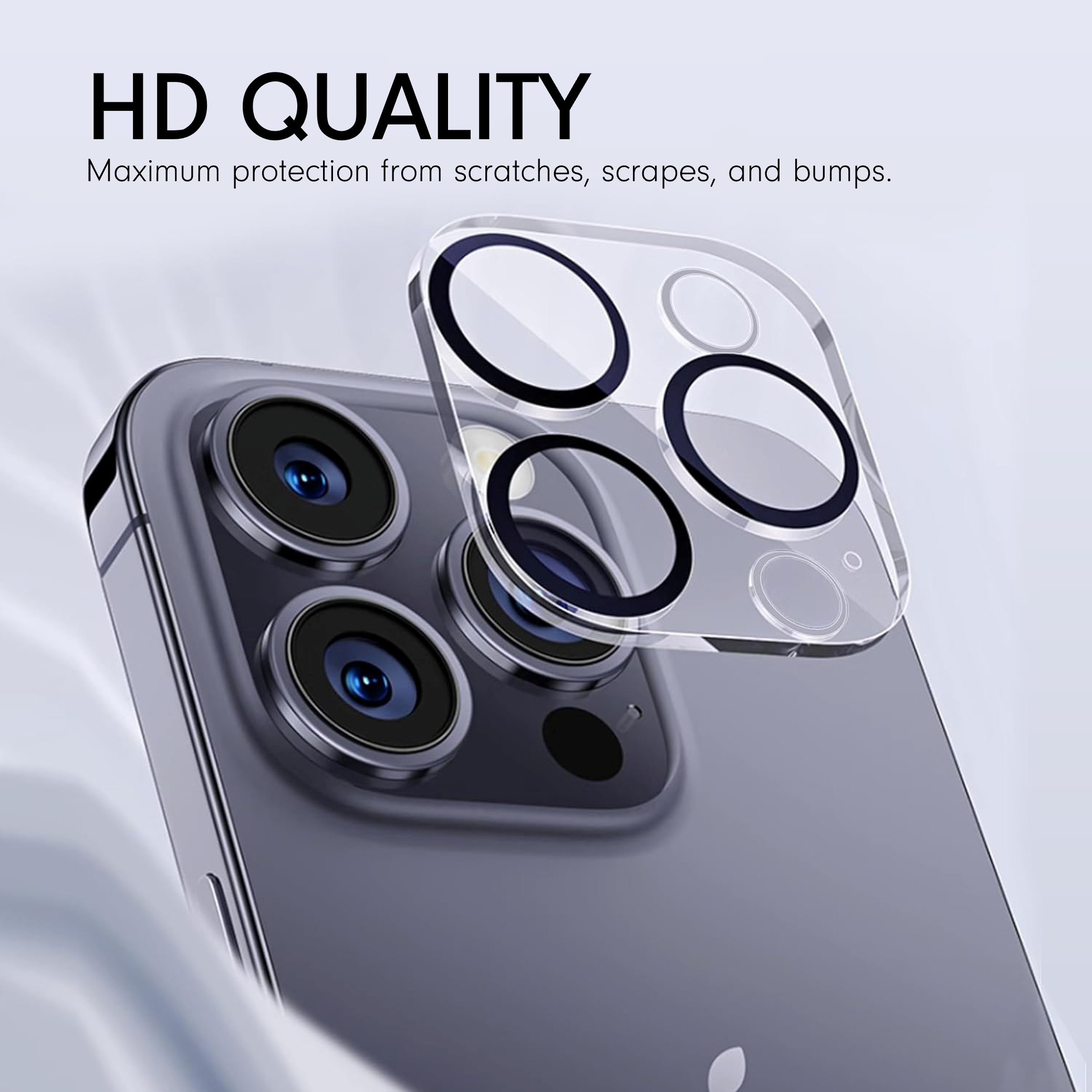 Tempered Glass iPhone Screen & Camera Protector (3-Pack)