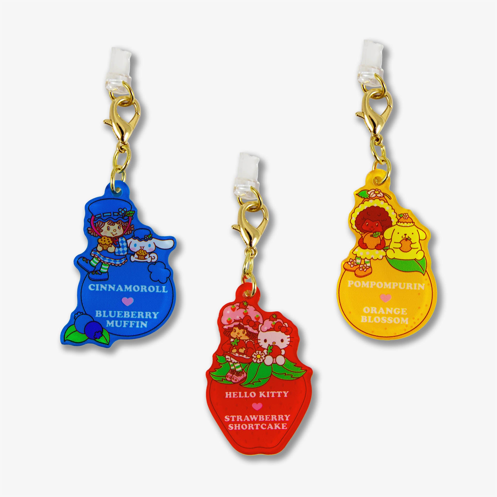 Hello Kitty® & Friends x Strawberry Shortcake™ Charging Port Charms - 3pk Group 1