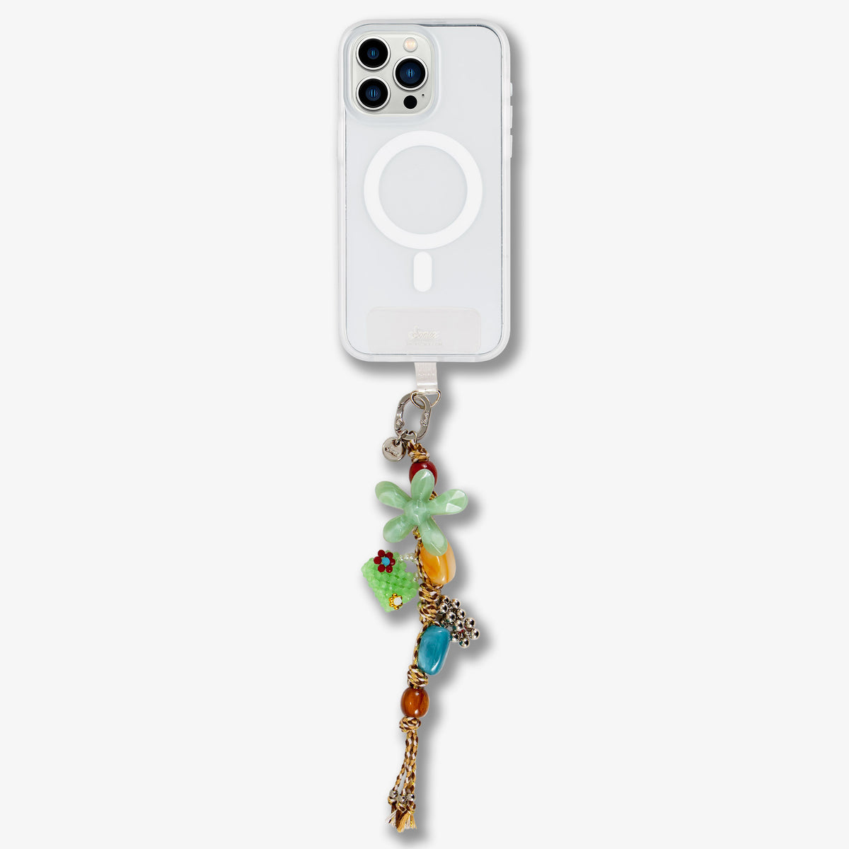 Phone Charms with Universal Tab - Jade Blossom