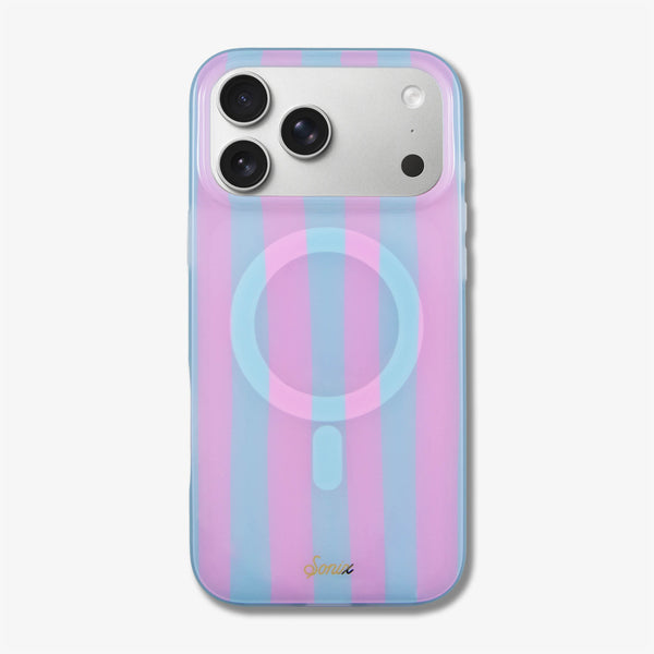 Jelly Stripe MagSafe® Compatible iPhone Case - Blue / Pink | Sonix