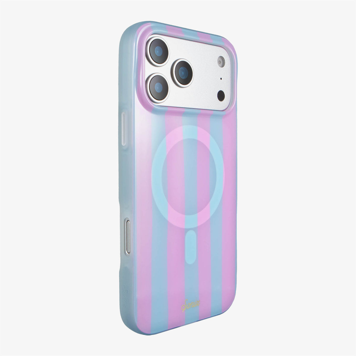 Jelly Stripe MagSafe® Compatible iPhone Case - Blue / Pink
