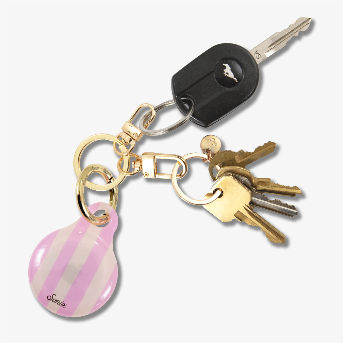AirTag® Cover - Jelly Stripe Pink / Cream