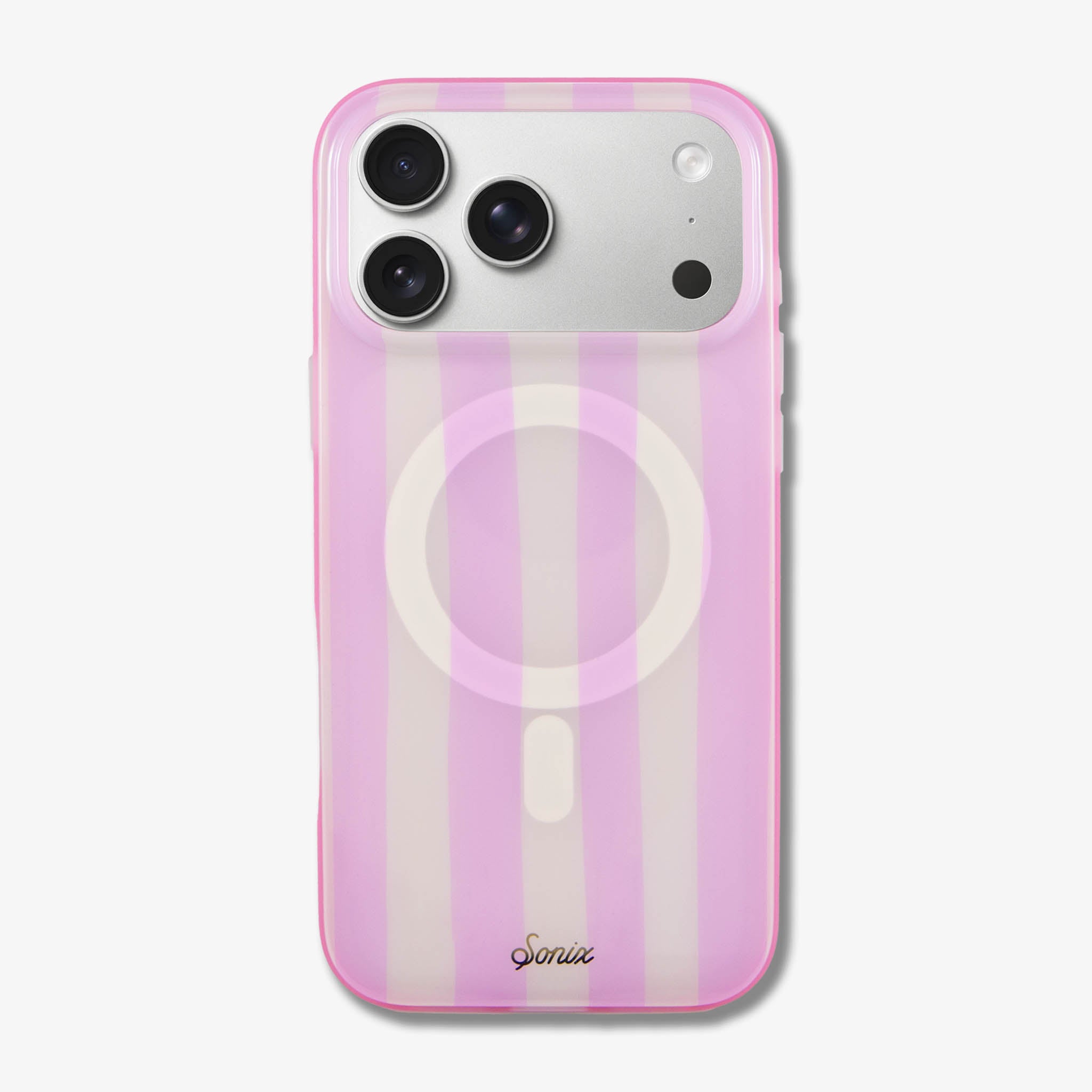 Jelly Stripe MagSafe® Compatible iPhone Case - Pink / Cream | Sonix