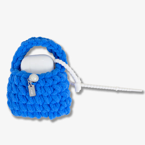 Knit Earbud / AirPods® Pouch - Blue