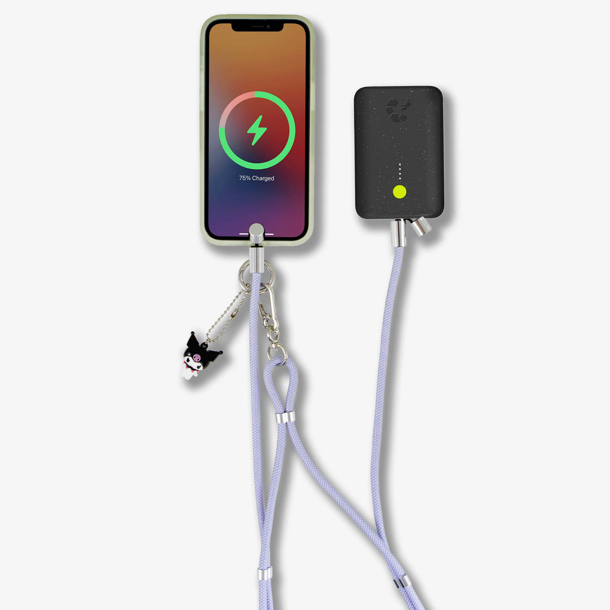 Crossbody Phone Strap with Charging Cord - Kuromi™