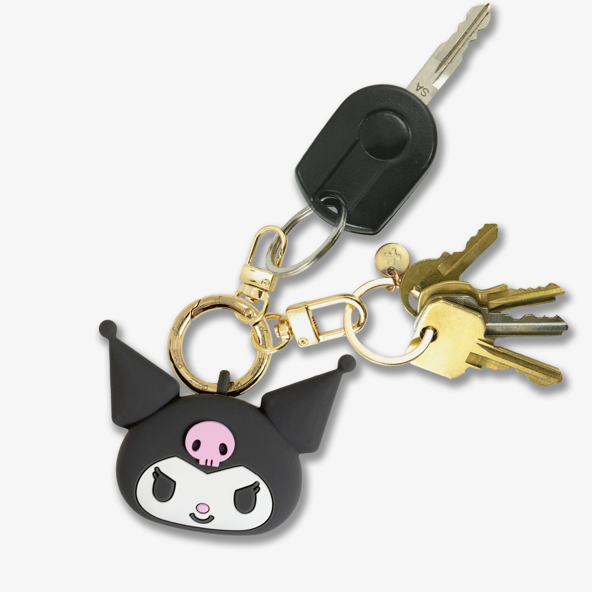 Silicone AirTag® Cover with Carabiner Keyring - Kuromi™