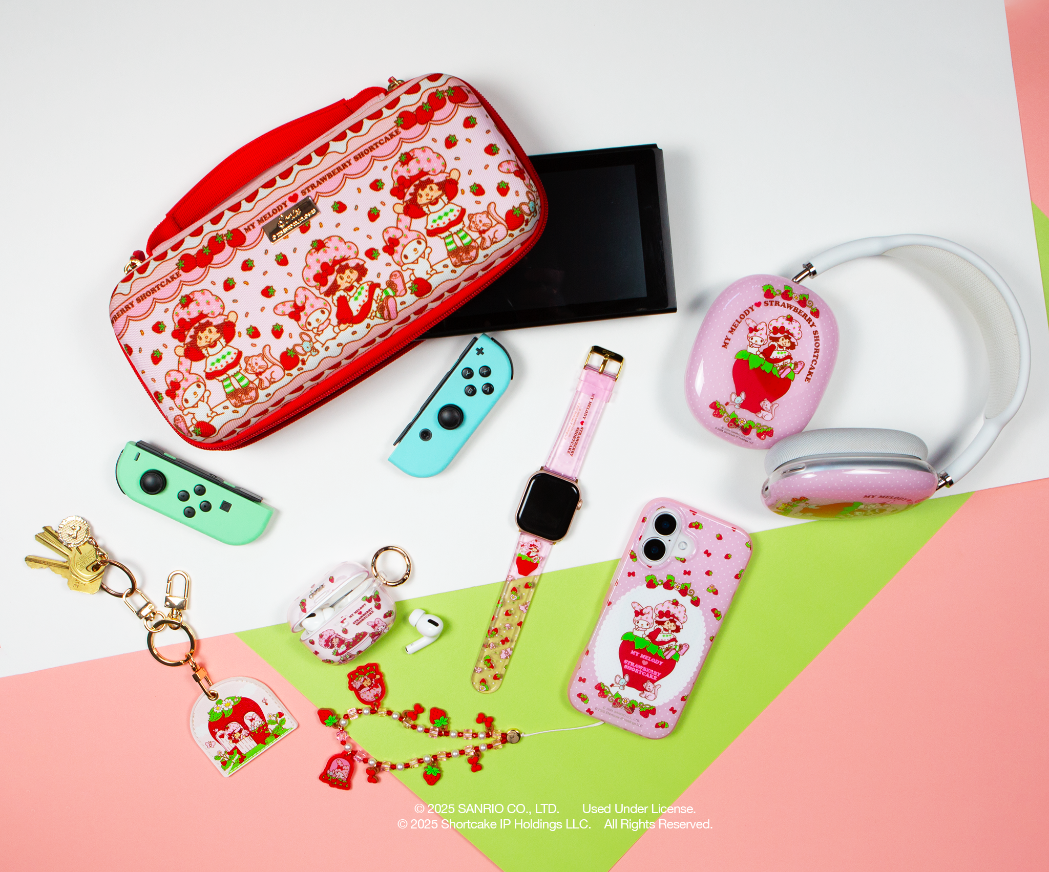 Beaded Wristlet with Charm - My Melody™ x Strawberry Shortcake™