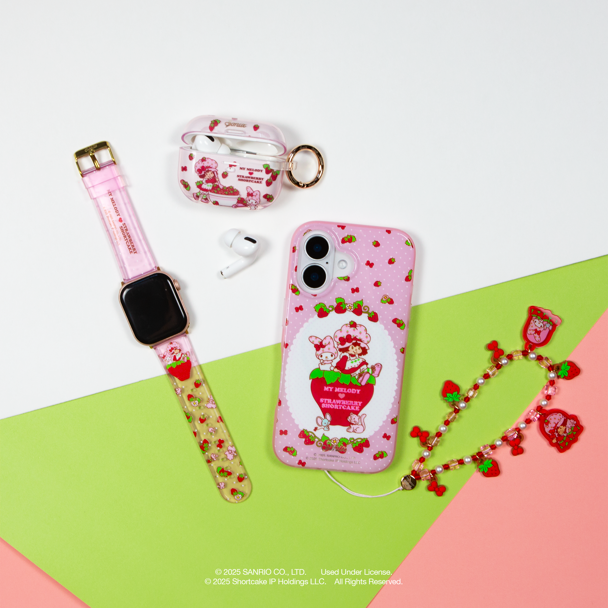 Beaded Wristlet with Charm - My Melody™ x Strawberry Shortcake™