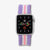 Knit Apple Watch® Band - Lavender and Pink Stripe