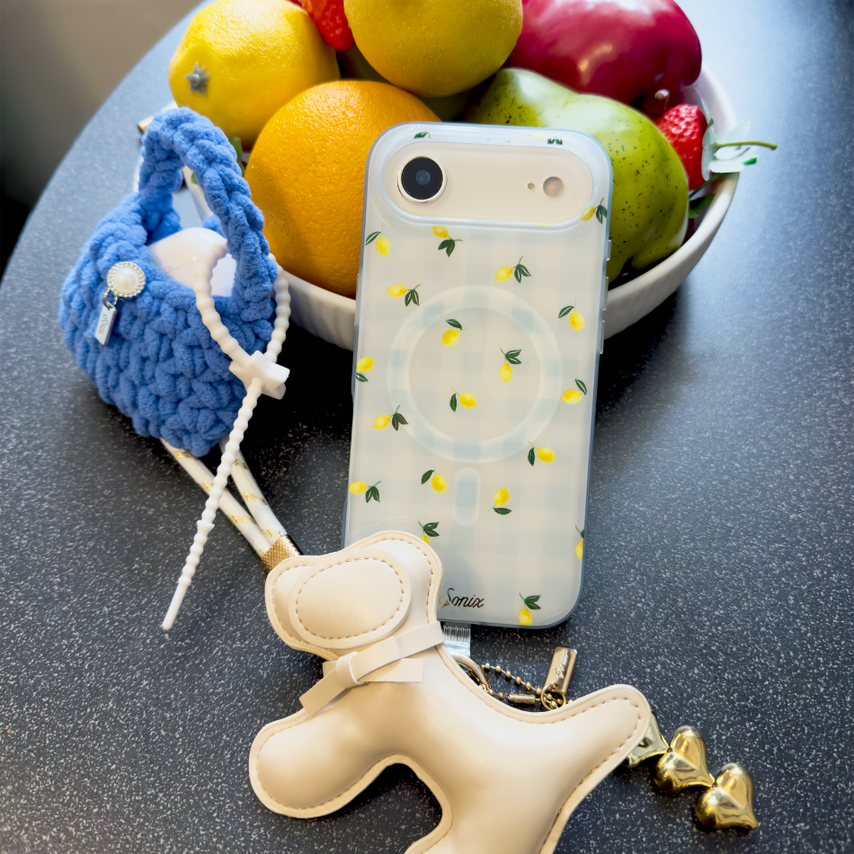 Lemon Gingham MagSafe Compatible iPhone Case Lemon Gingham MagSafe Compatible iPhone Case