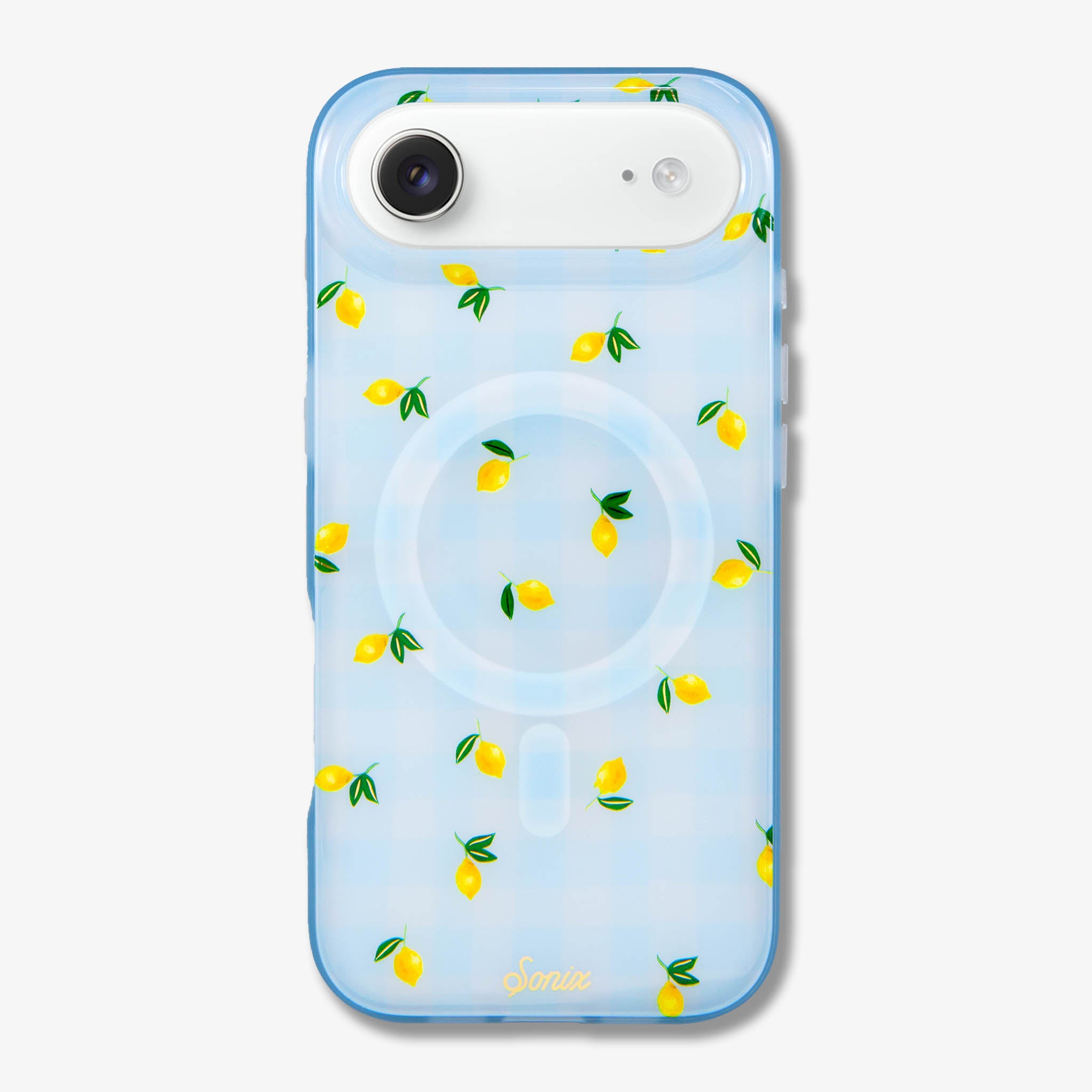 Lemon Gingham MagSafe® Compatible iPhone Case