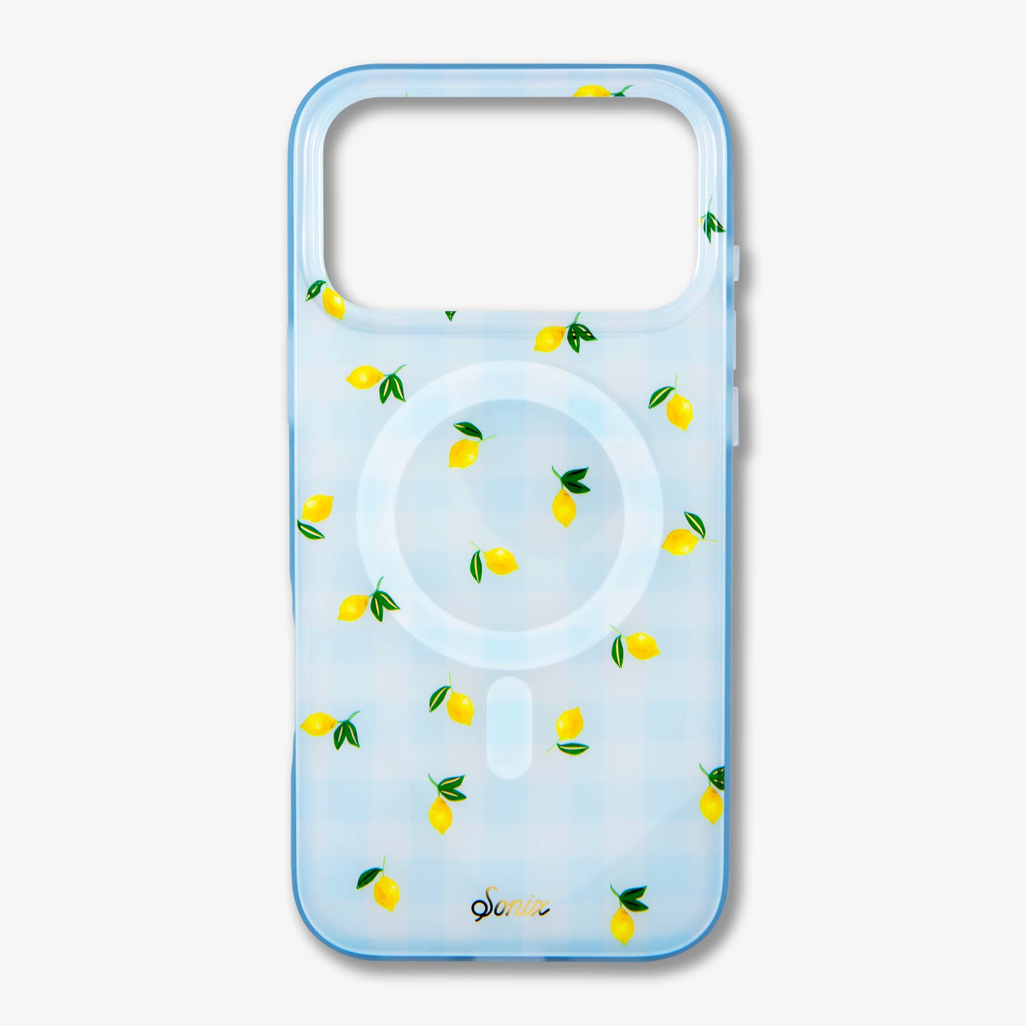 Lemon Gingham MagSafe® Compatible iPhone Case