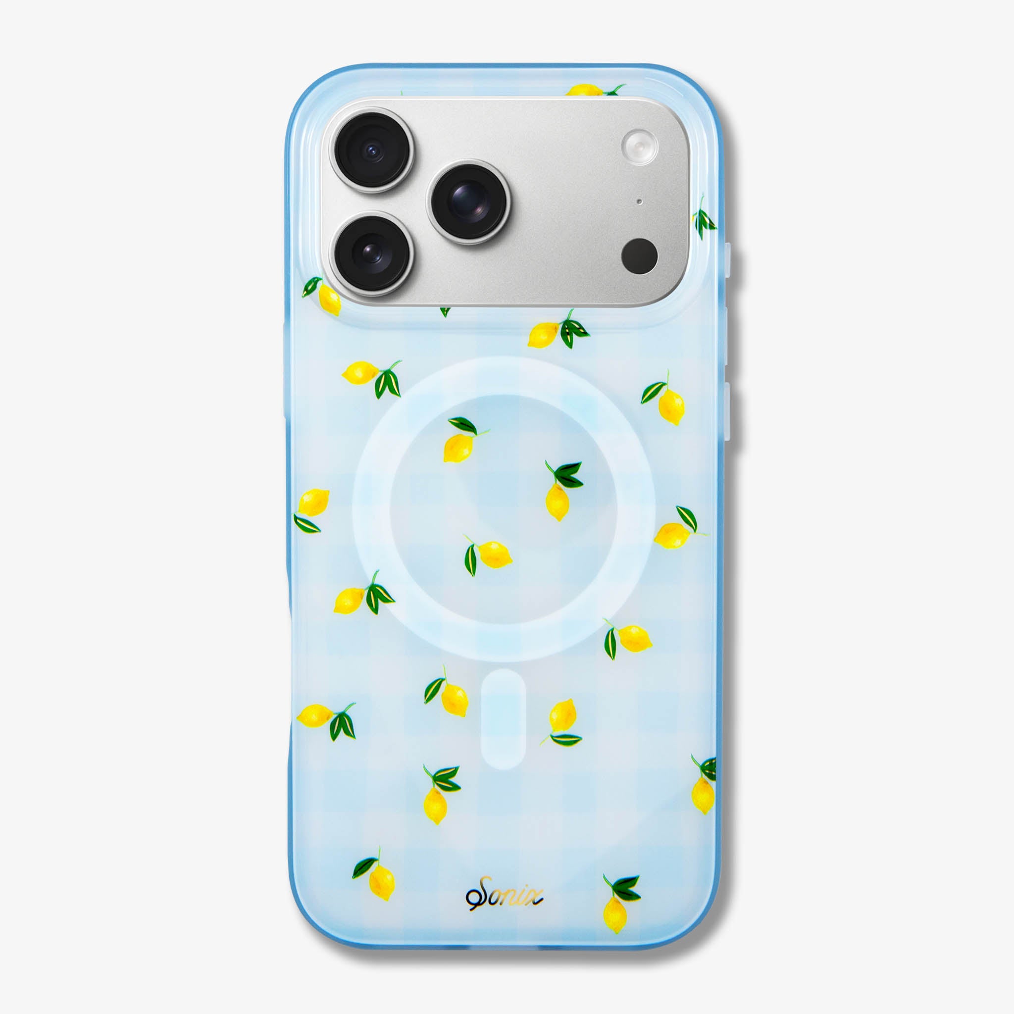 Lemon Gingham MagSafe® Compatible iPhone Case