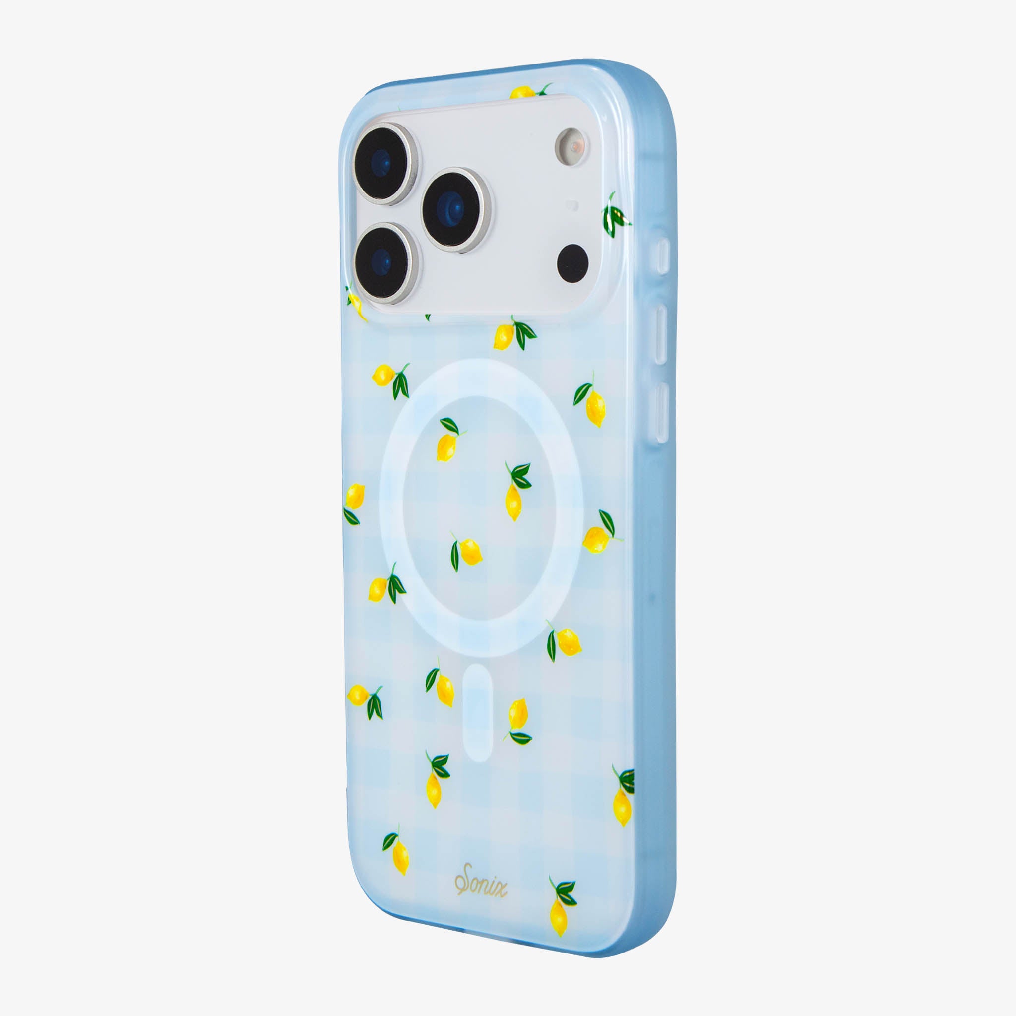 Lemon Gingham MagSafe® Compatible iPhone Case