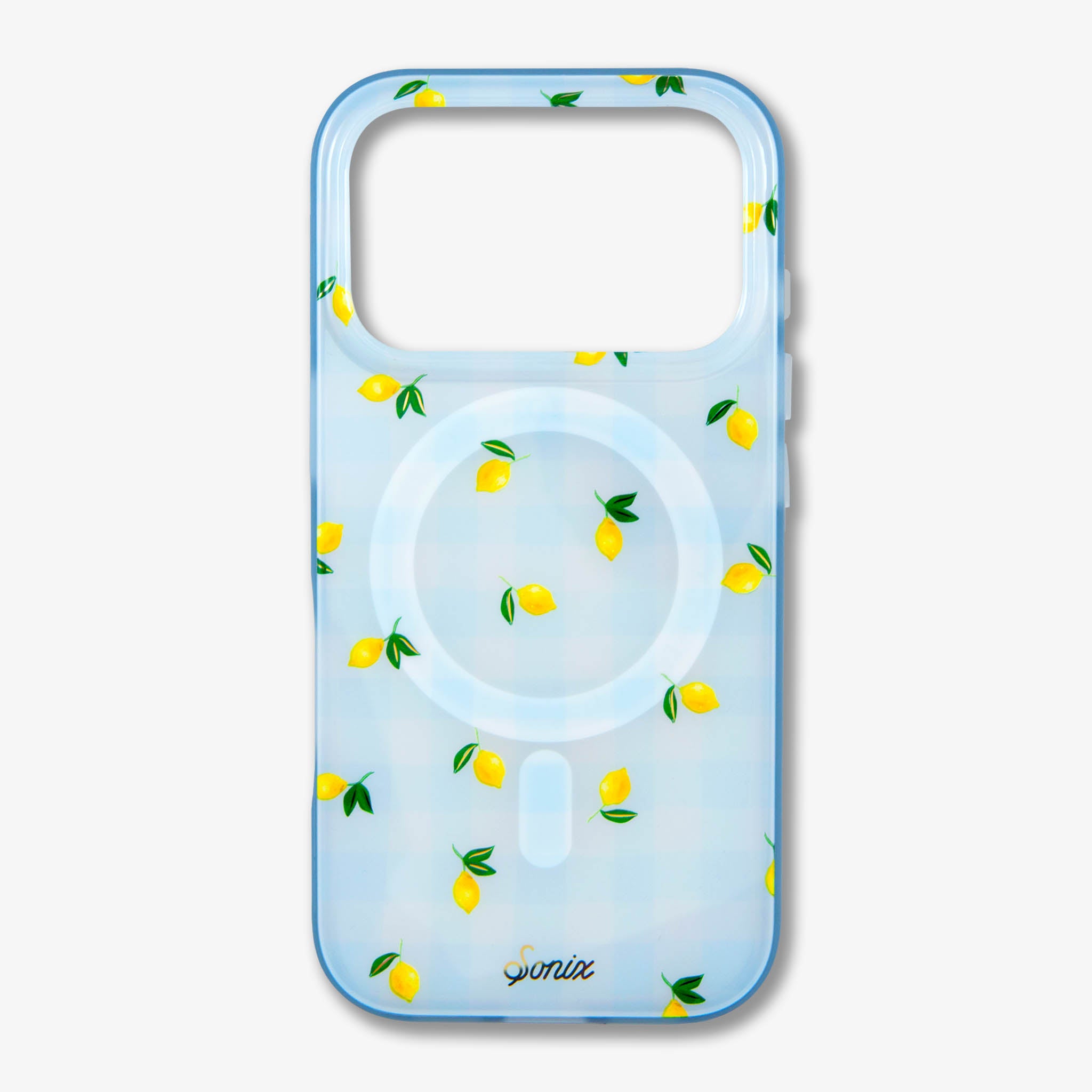 Lemon Gingham MagSafe® Compatible iPhone Case