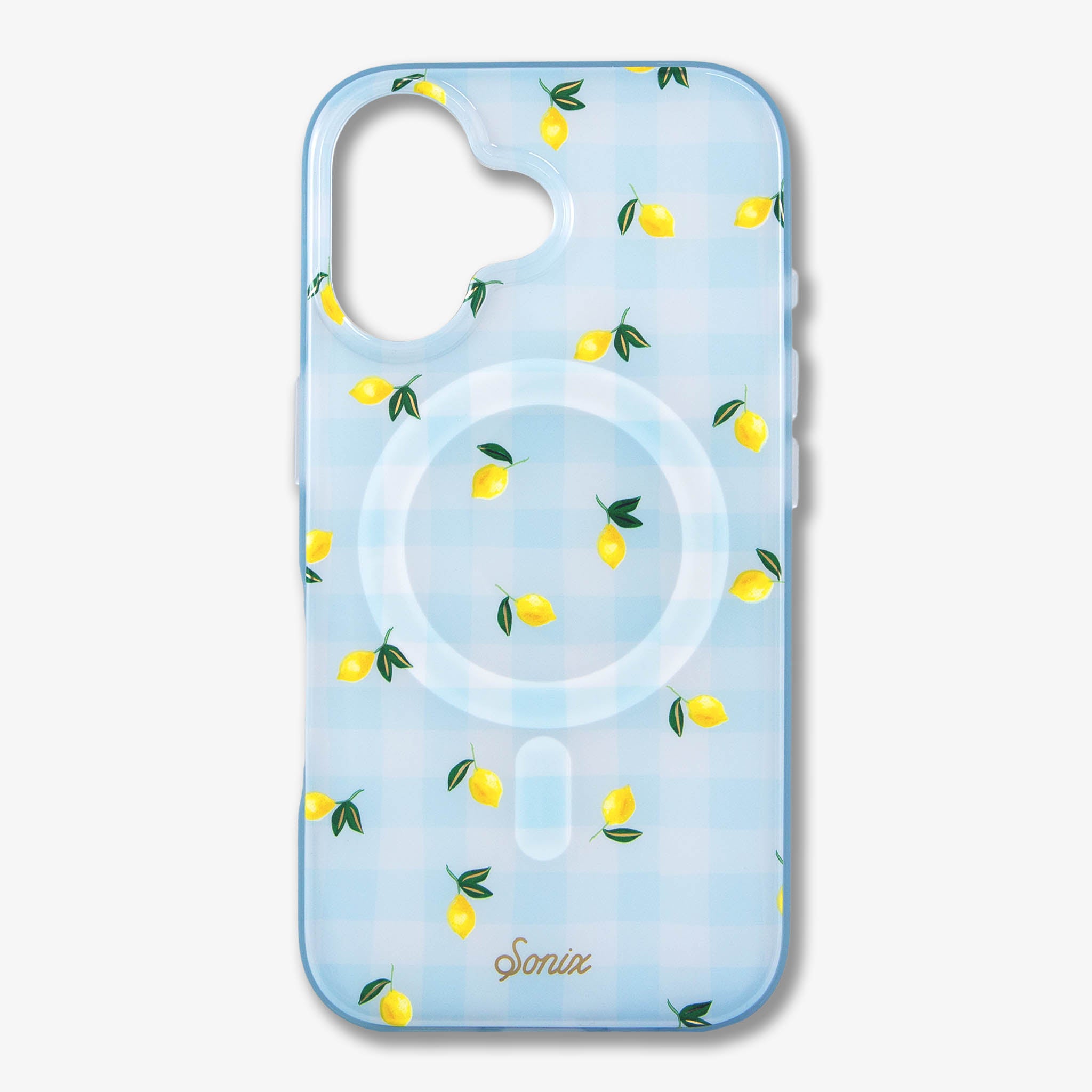 Lemon Gingham MagSafe® Compatible iPhone Case