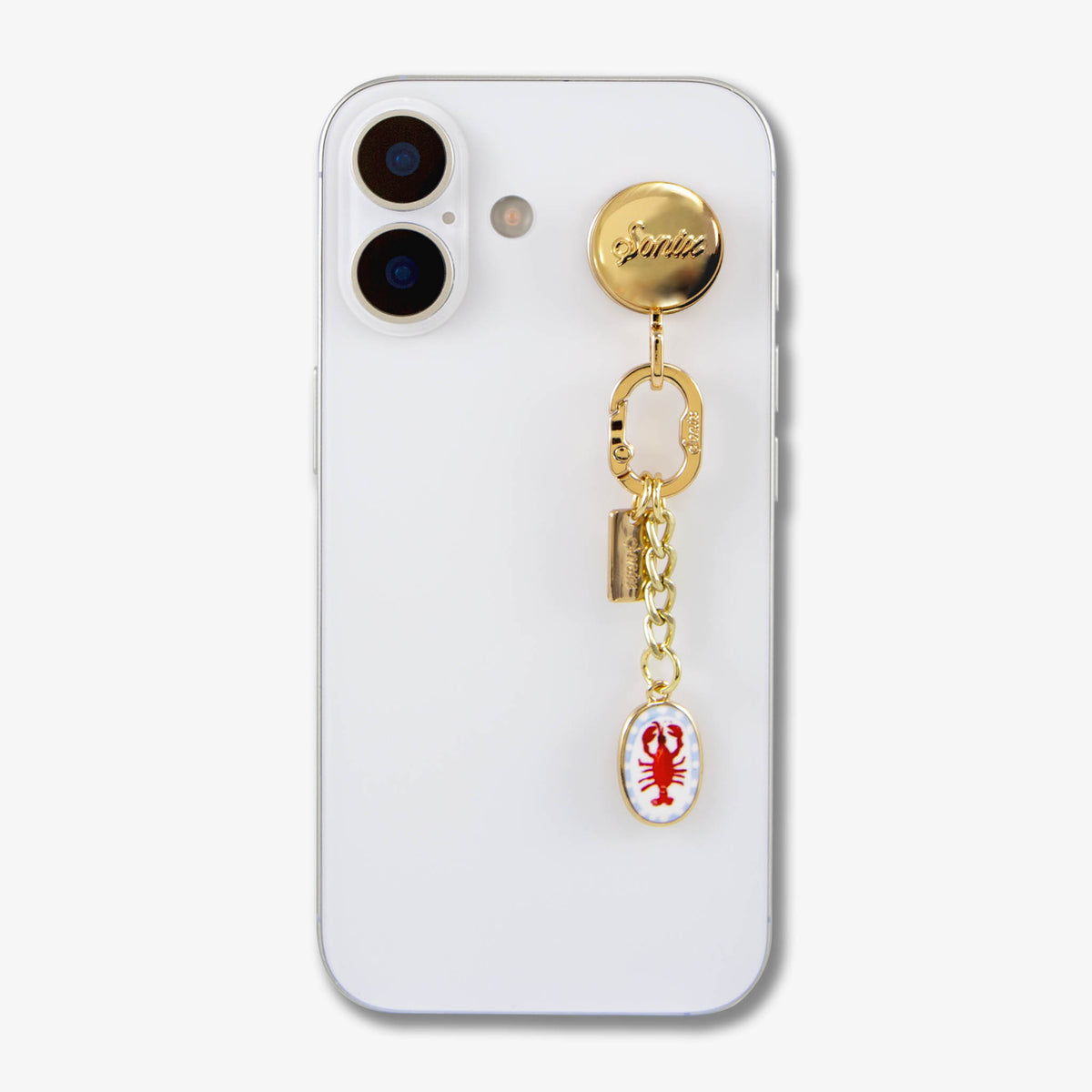 Adhesive Phone Hooks with Charms - Lobster