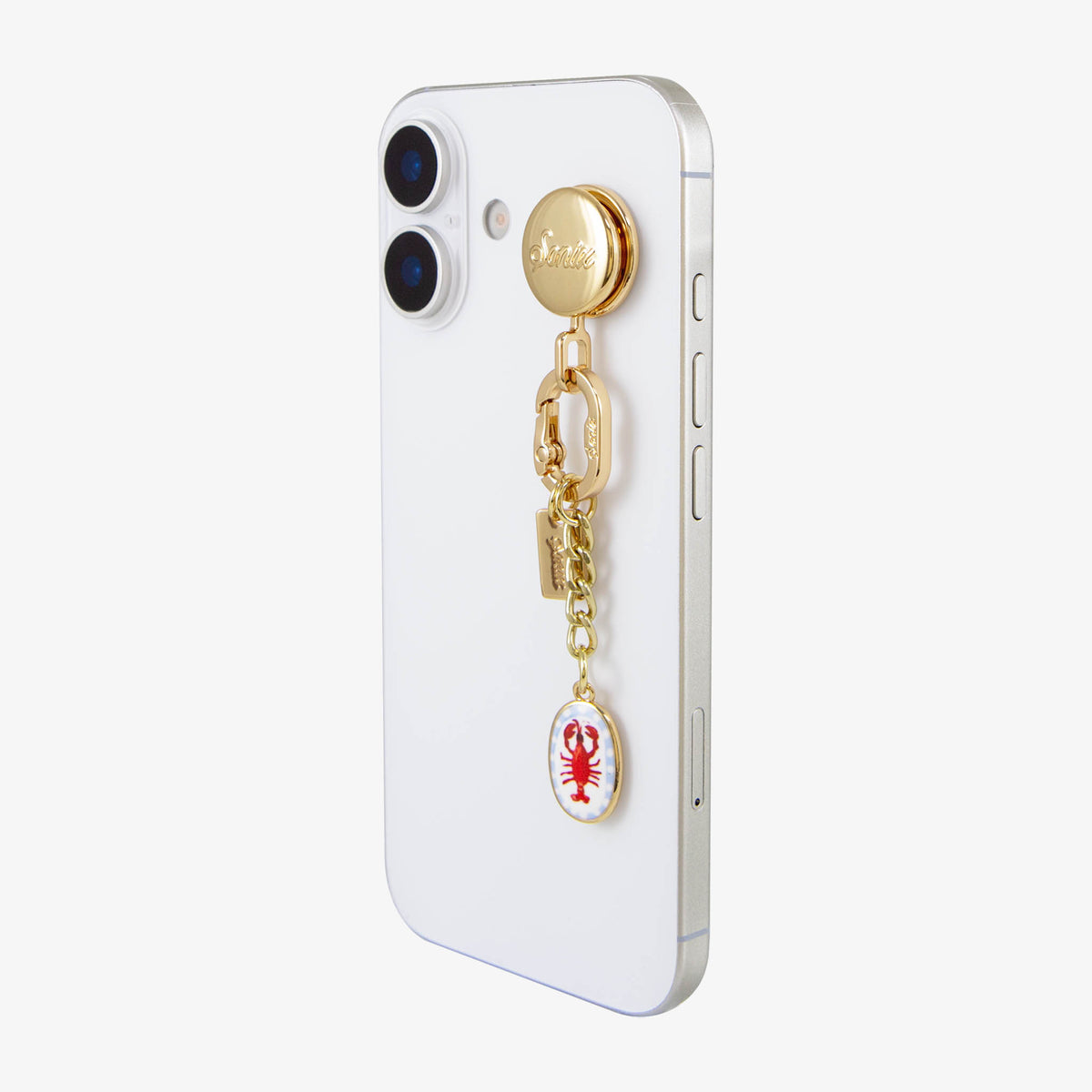 Adhesive Phone Hooks with Charms - Lobster