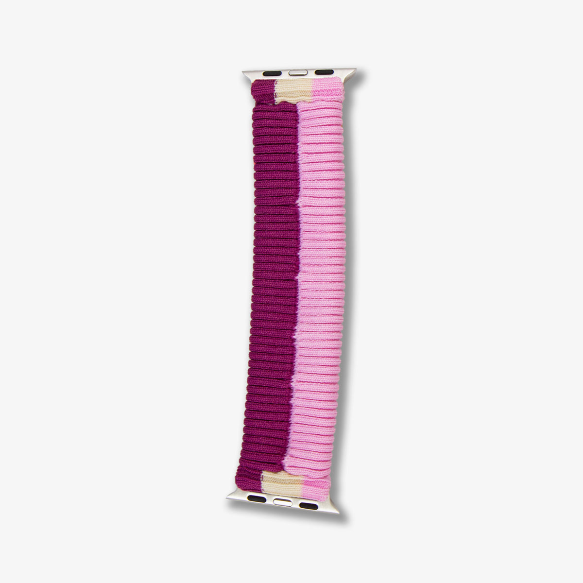 Knit Apple Watch® Band - Merlot + Purple Stripe