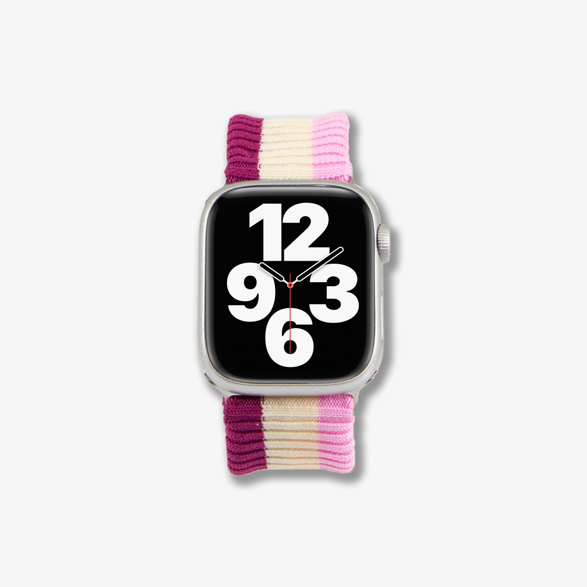 Knit Apple Watch® Band - Merlot + Purple Stripe