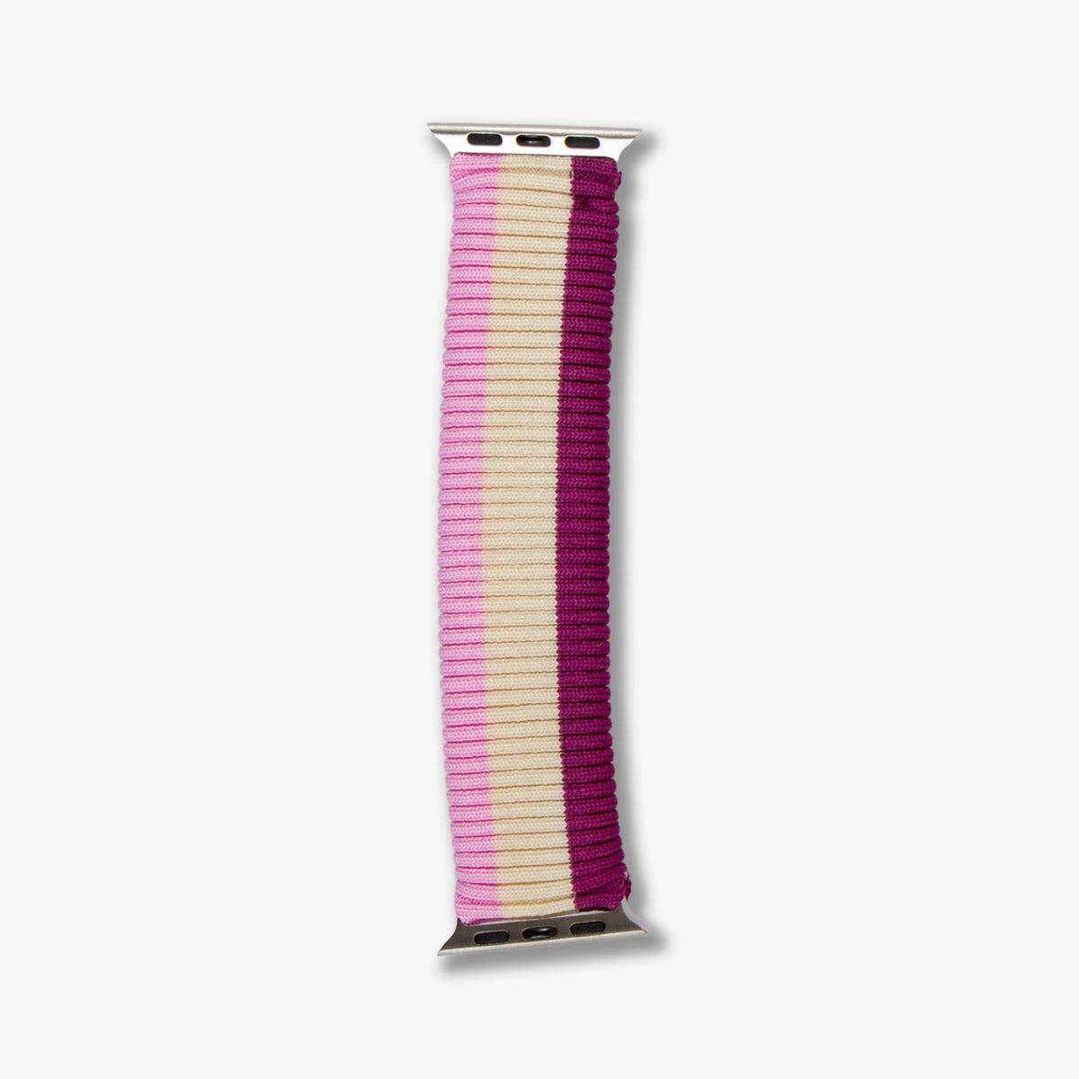 Knit Apple Watch® Band - Merlot + Purple Stripe