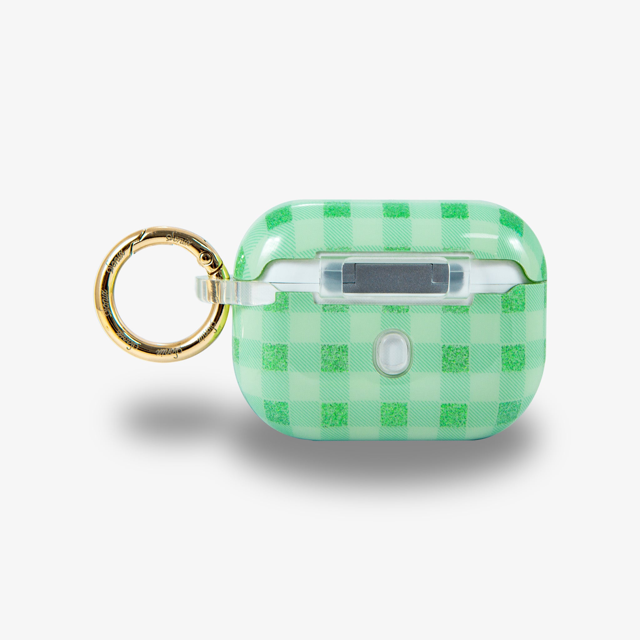 Minty Gingham AirPods Case
