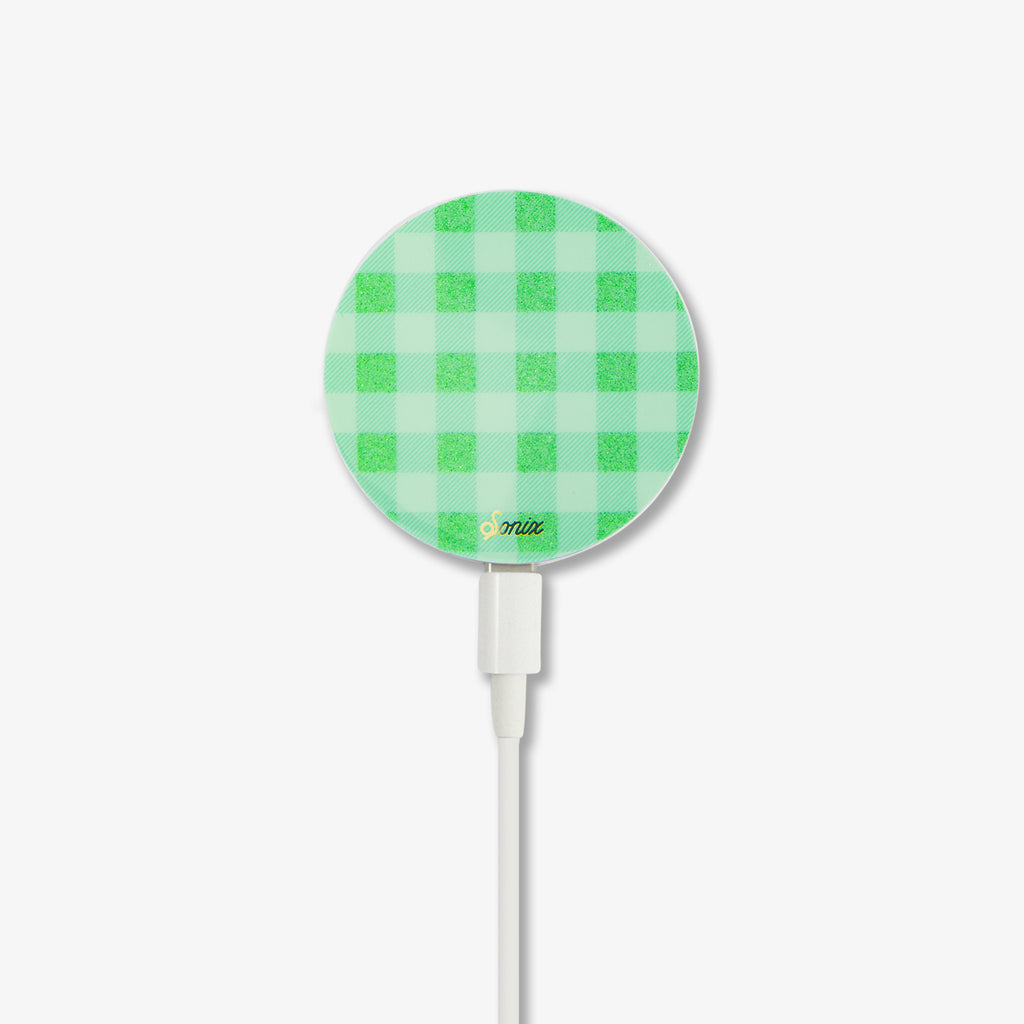 MagLink™ Magnetic Charger Minty Gingham