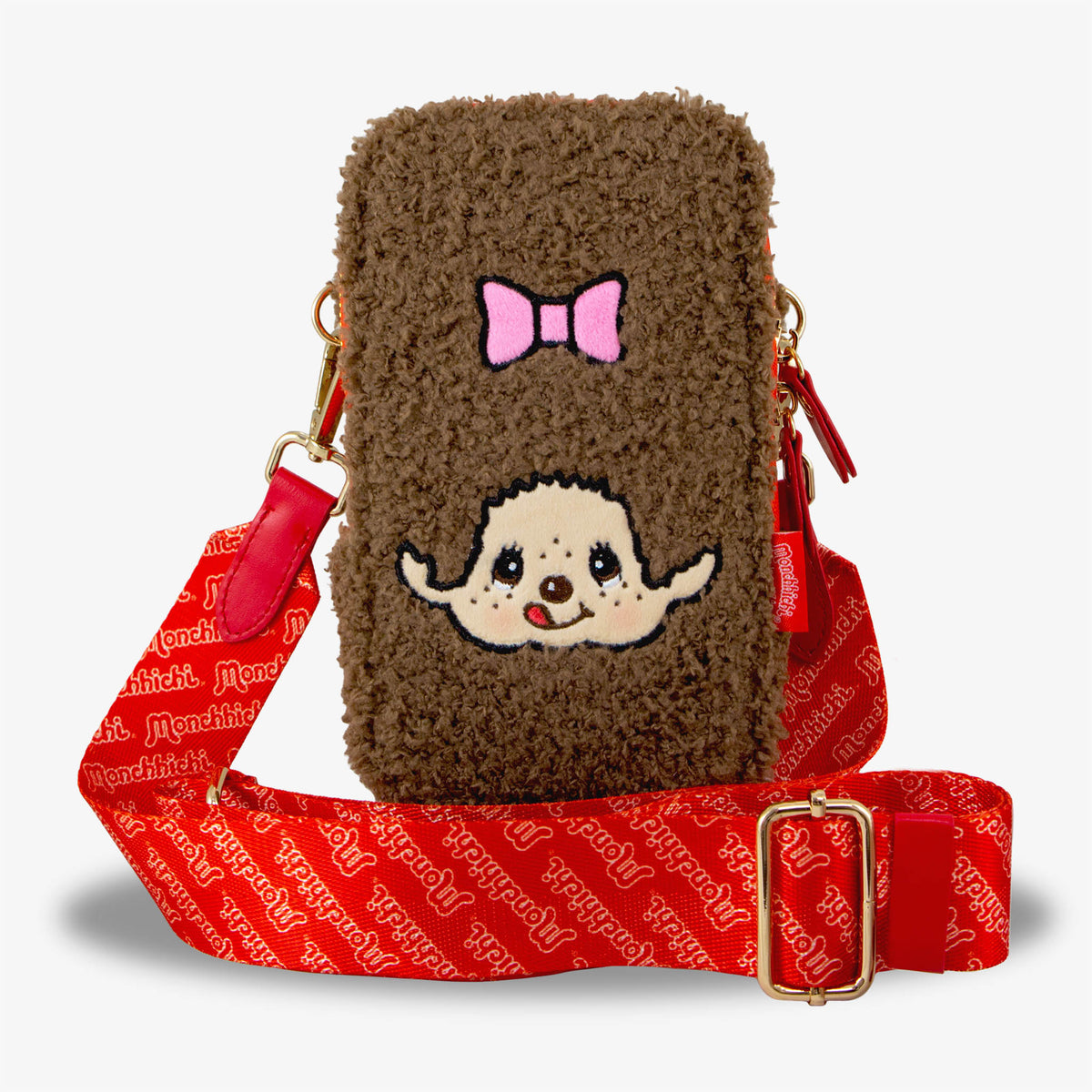 Monchhichi™ Plush Crossbody Phone Wallet - Girl