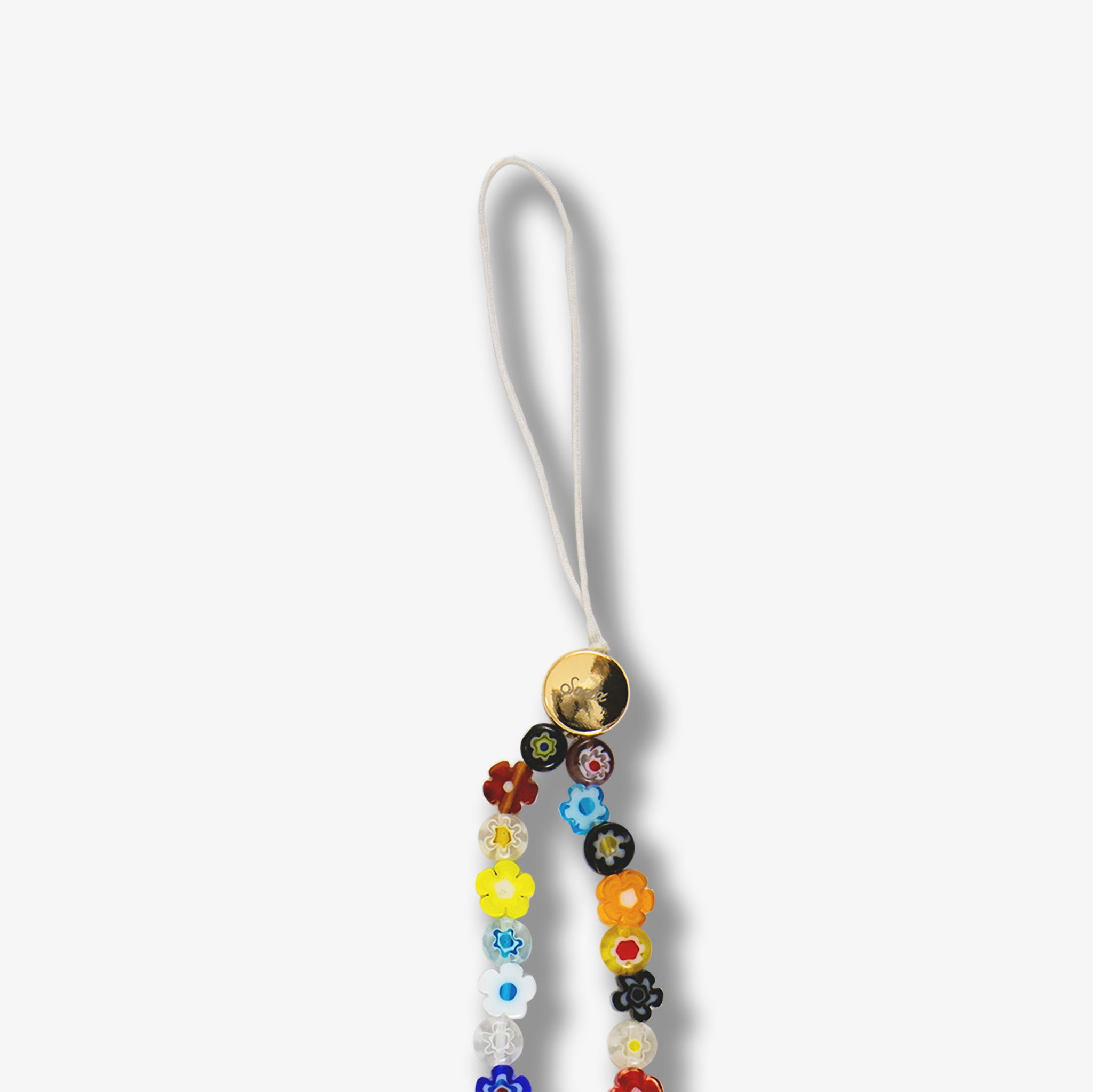 Beaded Phone Charm - Multi Flower