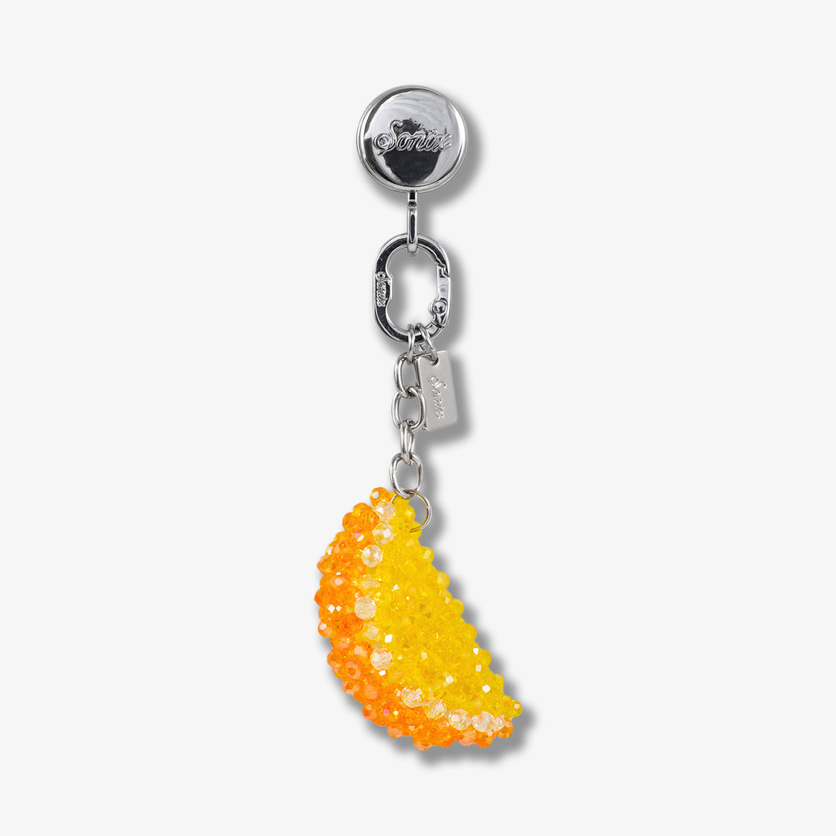 Adhesive Phone Hooks with Charms - Orange