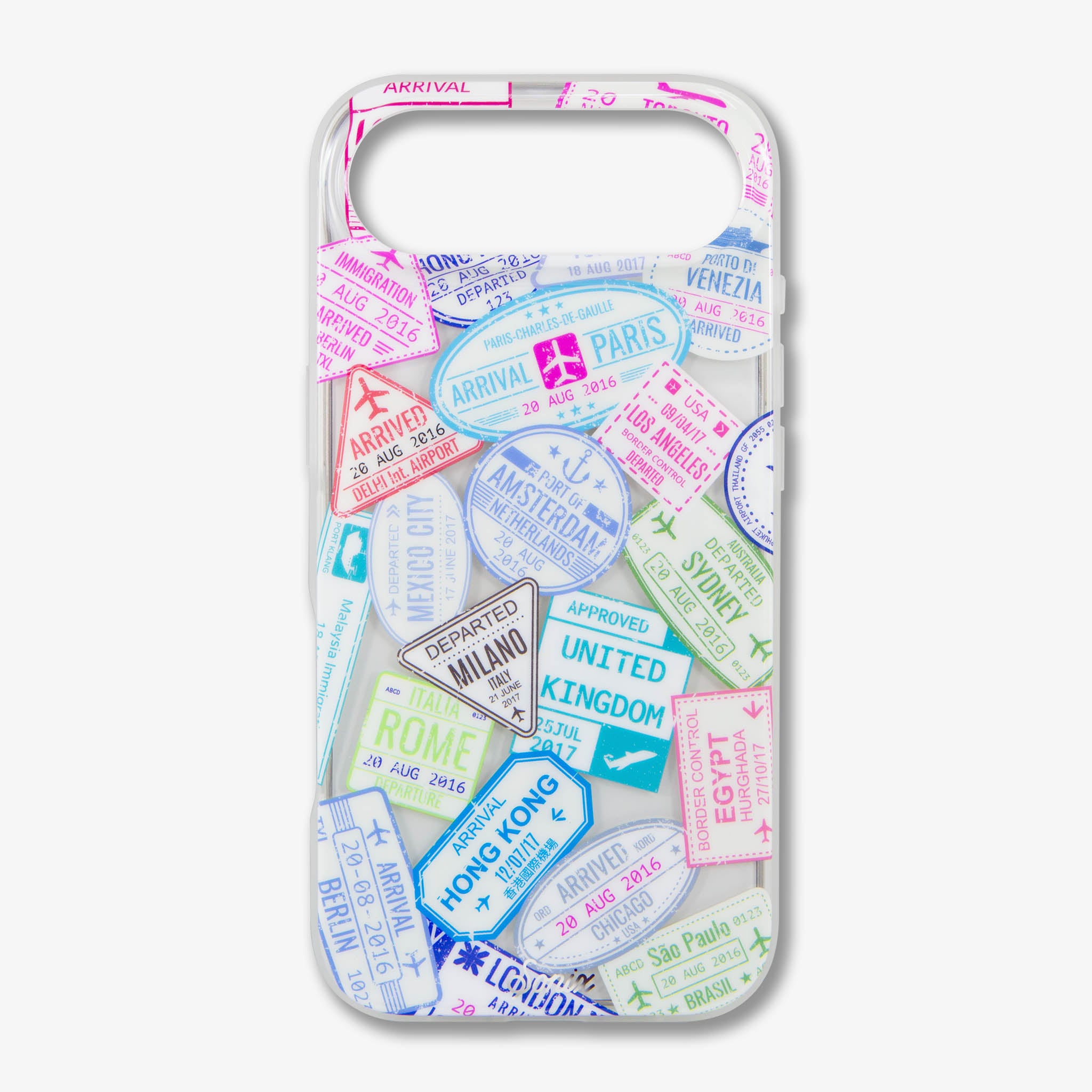 Passport Stamps MagSafe® Compatible iPhone Case