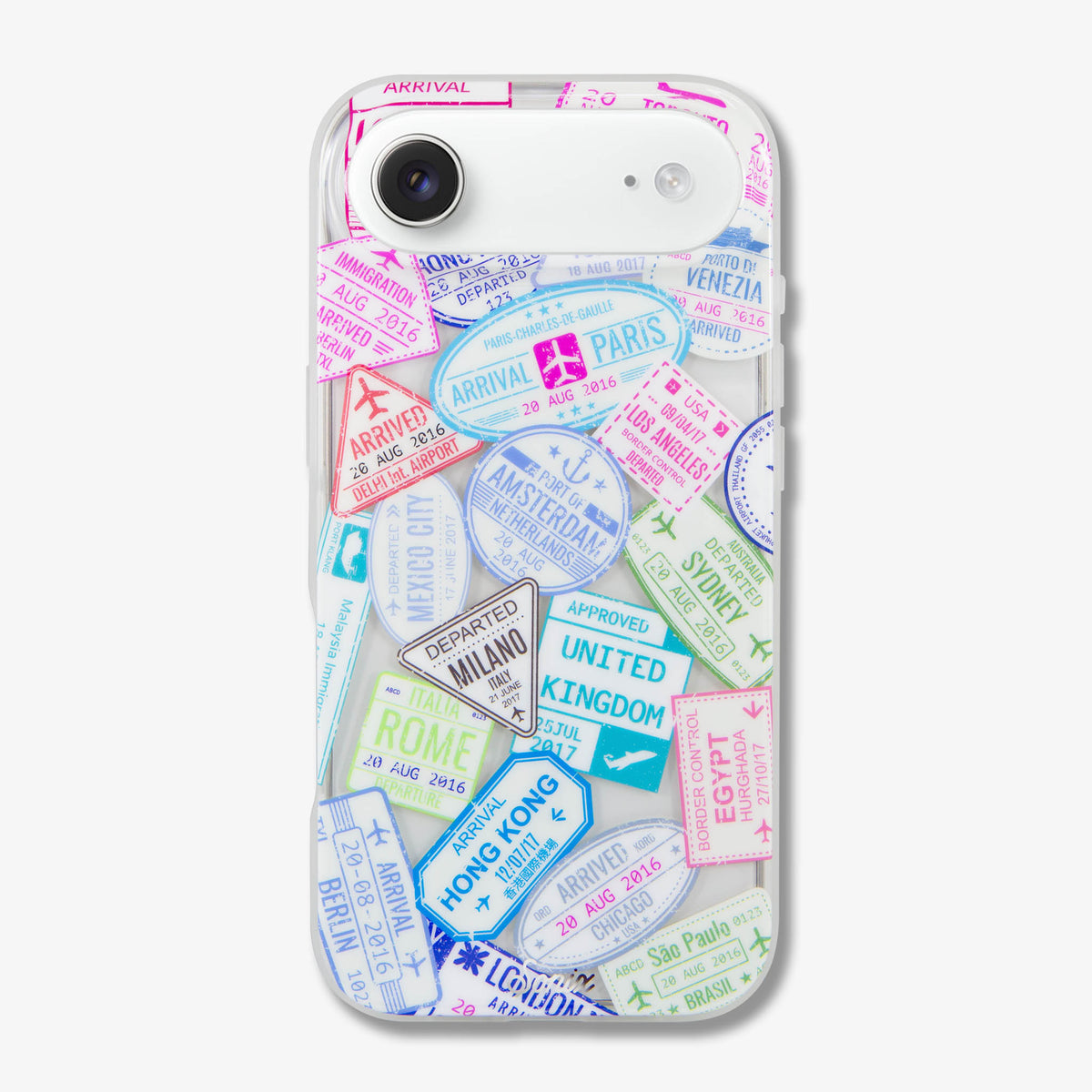 Passport Stamps MagSafe® Compatible iPhone Case