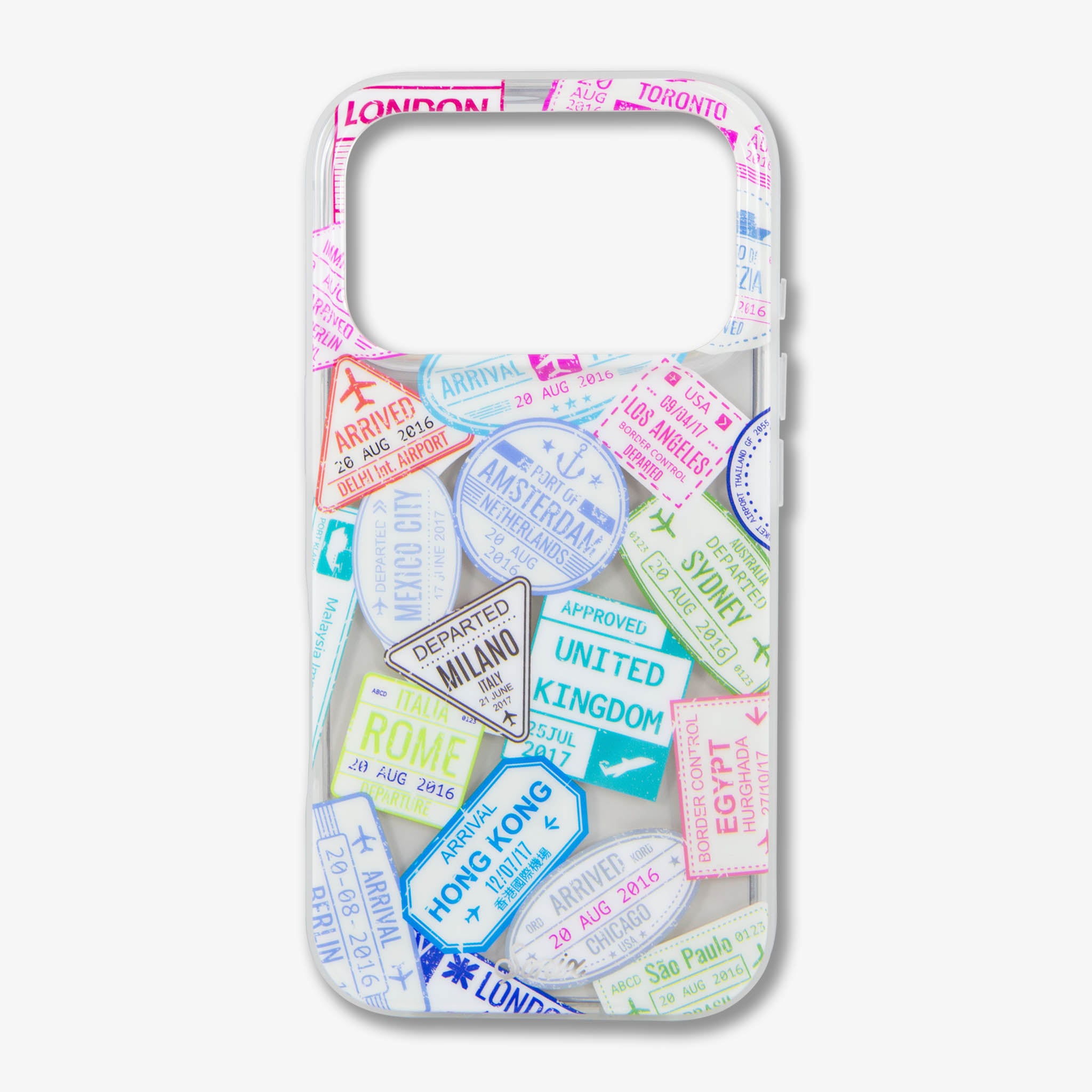 Passport Stamps MagSafe® Compatible iPhone Case
